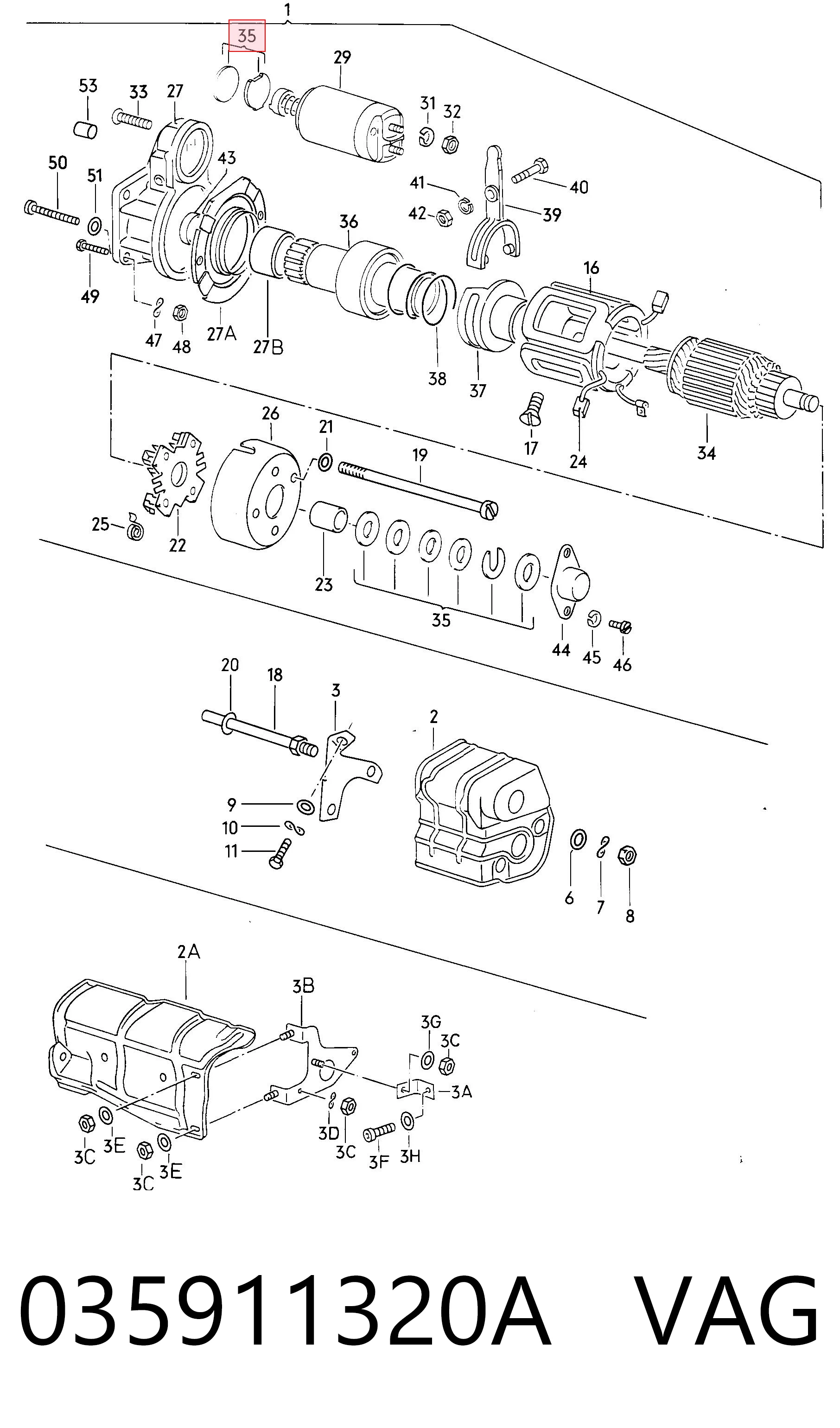 Купити 6147943 Ford Ремкомплект стартера