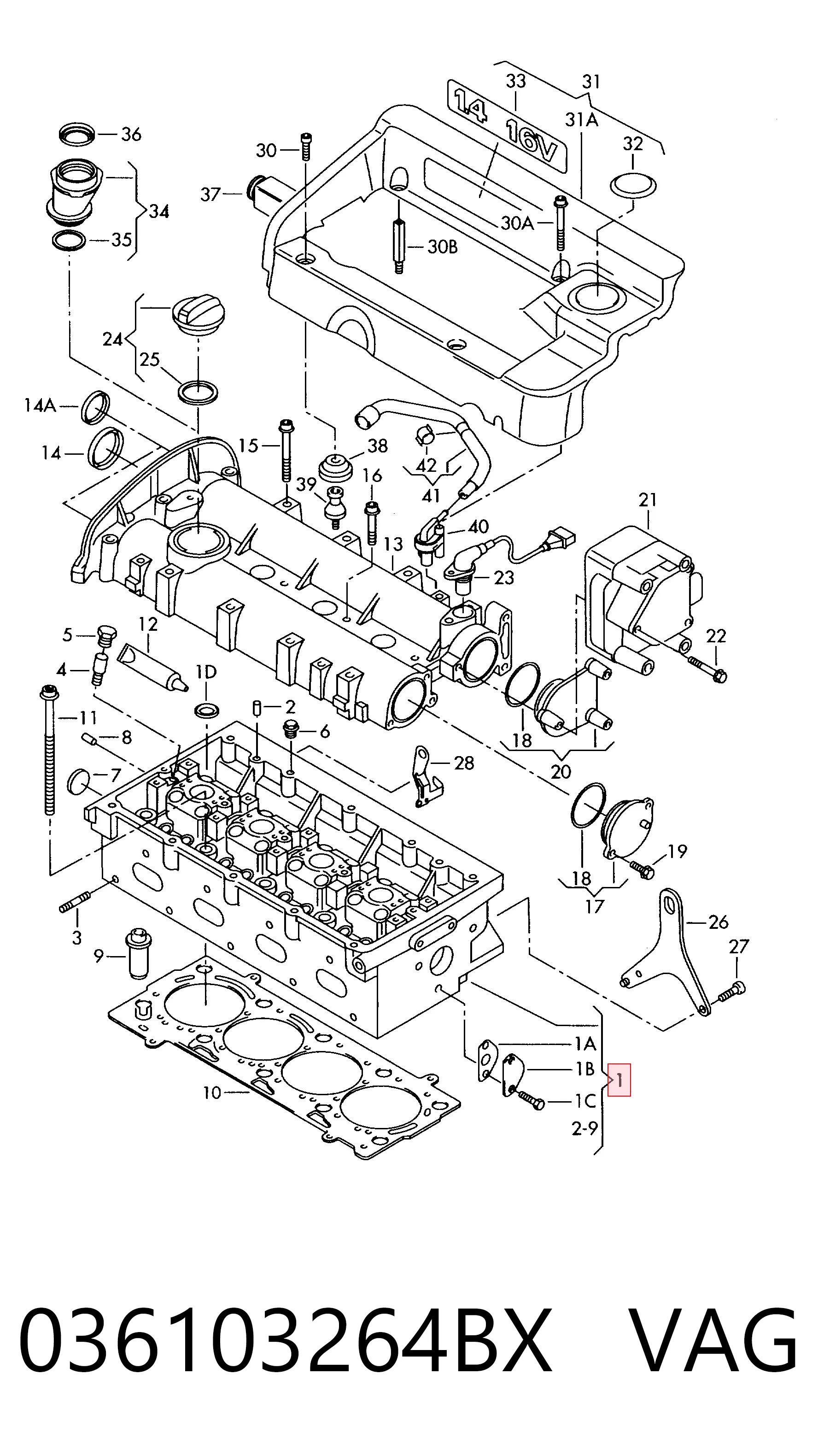 Головка циліндрів на Volkswagen Polo III 6KV2