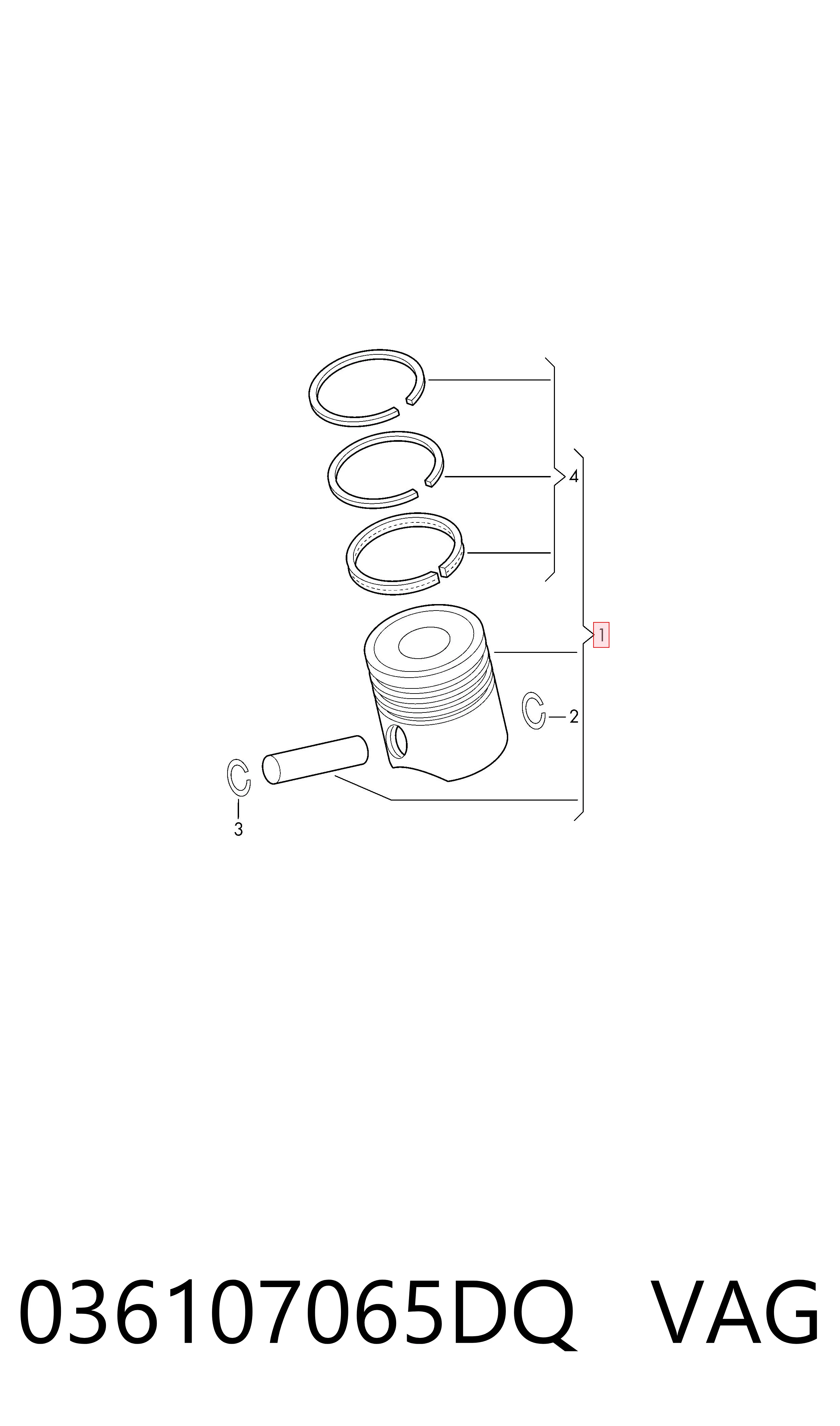 Поршень в зборі Mahle Original 028PI00161000 ціна, від 48.77 USD