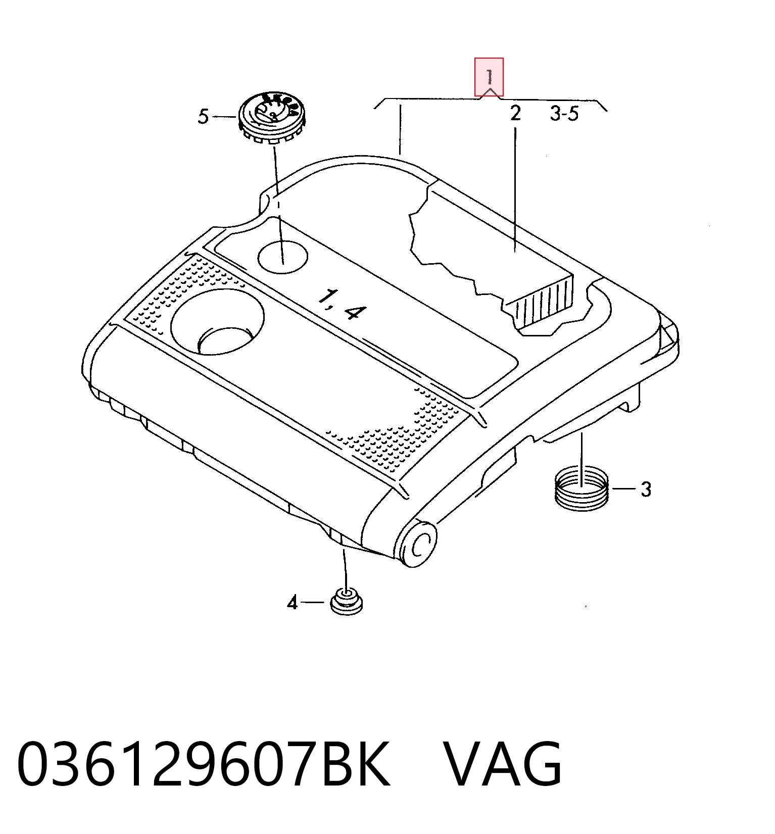 036129607BK VAG Коробка фільтра