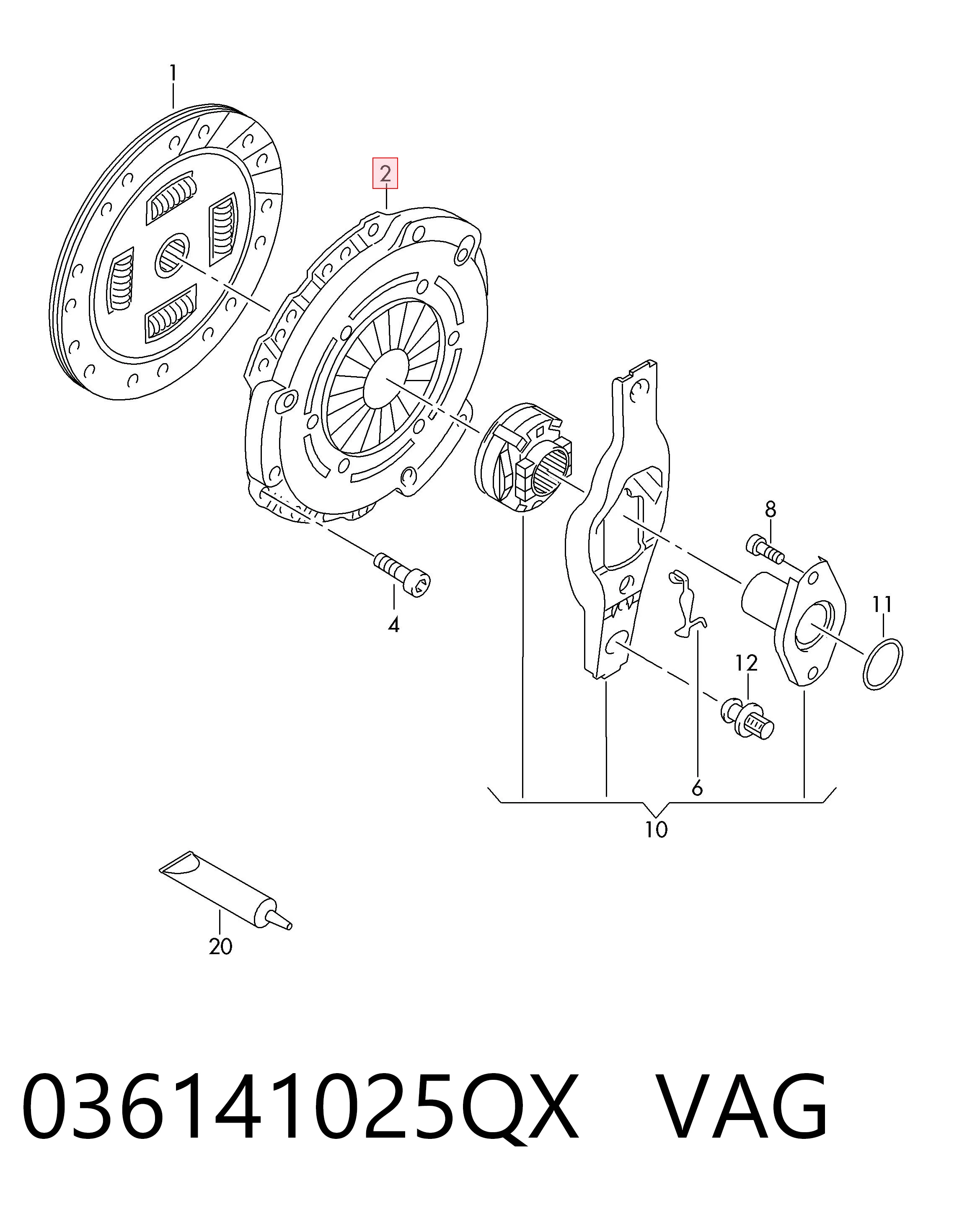 Корзина зчеплення PC080 Kamoka