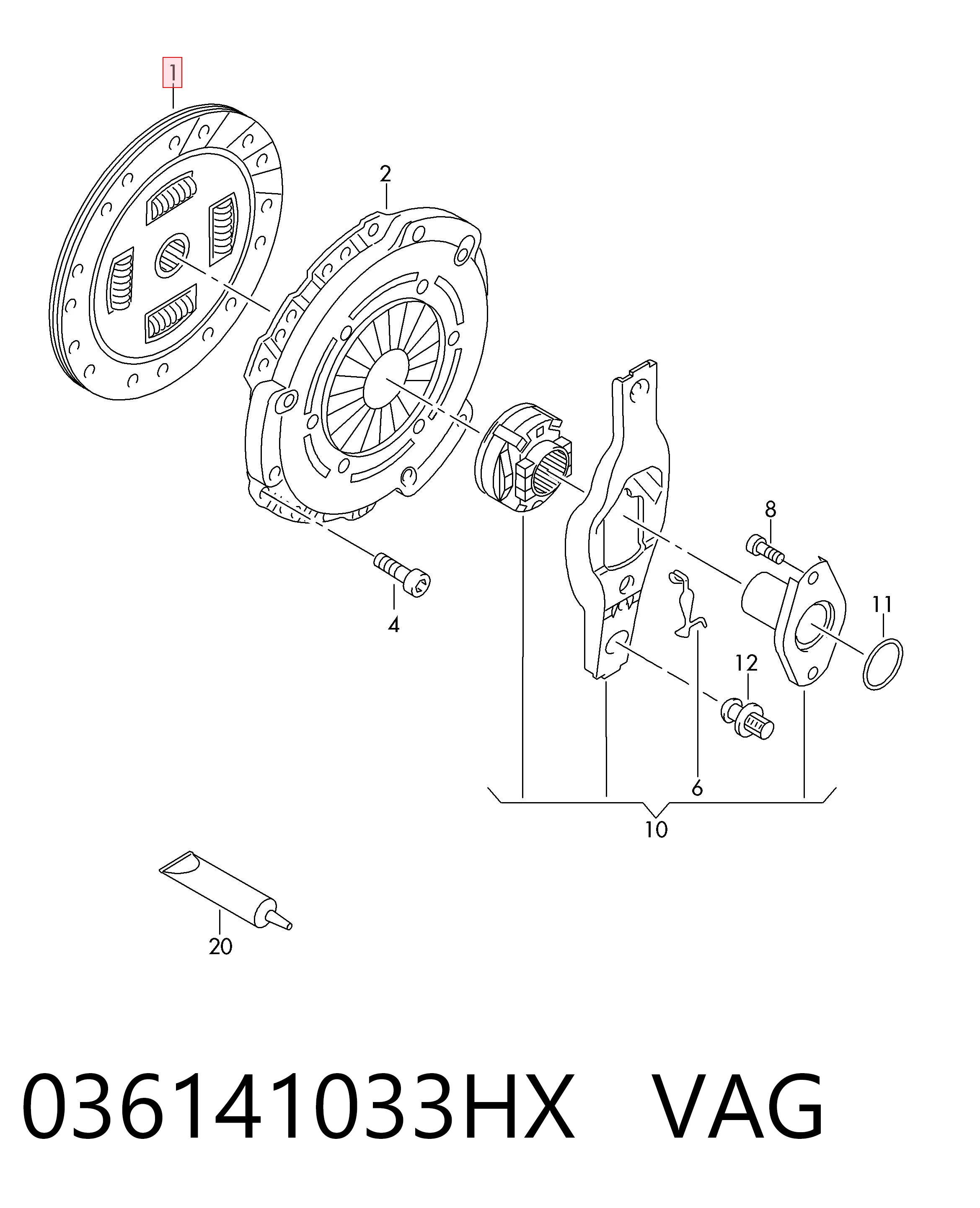 Зчеплення Polcar VA826326 ціна, від 63.34 USD