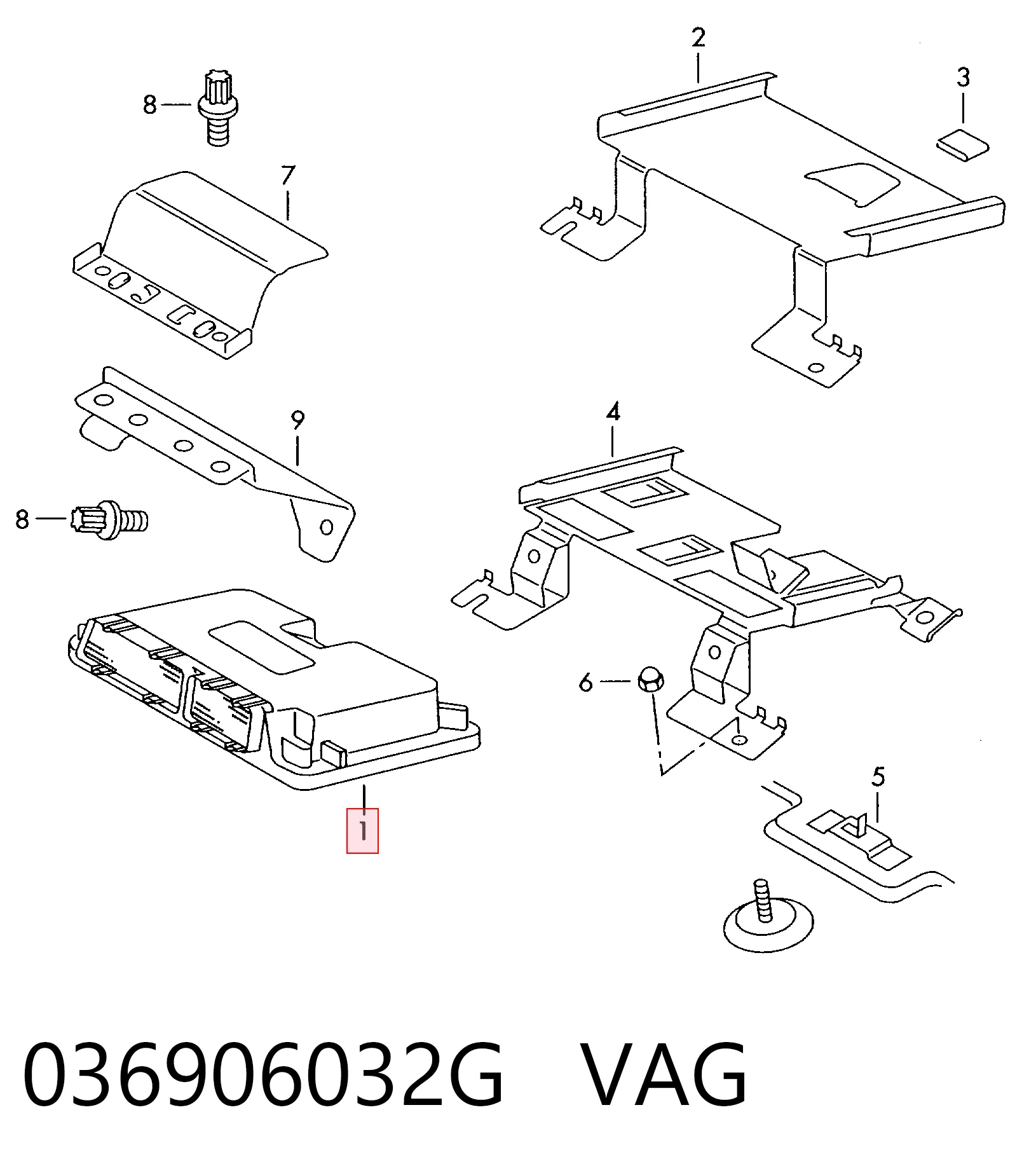 036906032G VAG Блок електронного управління