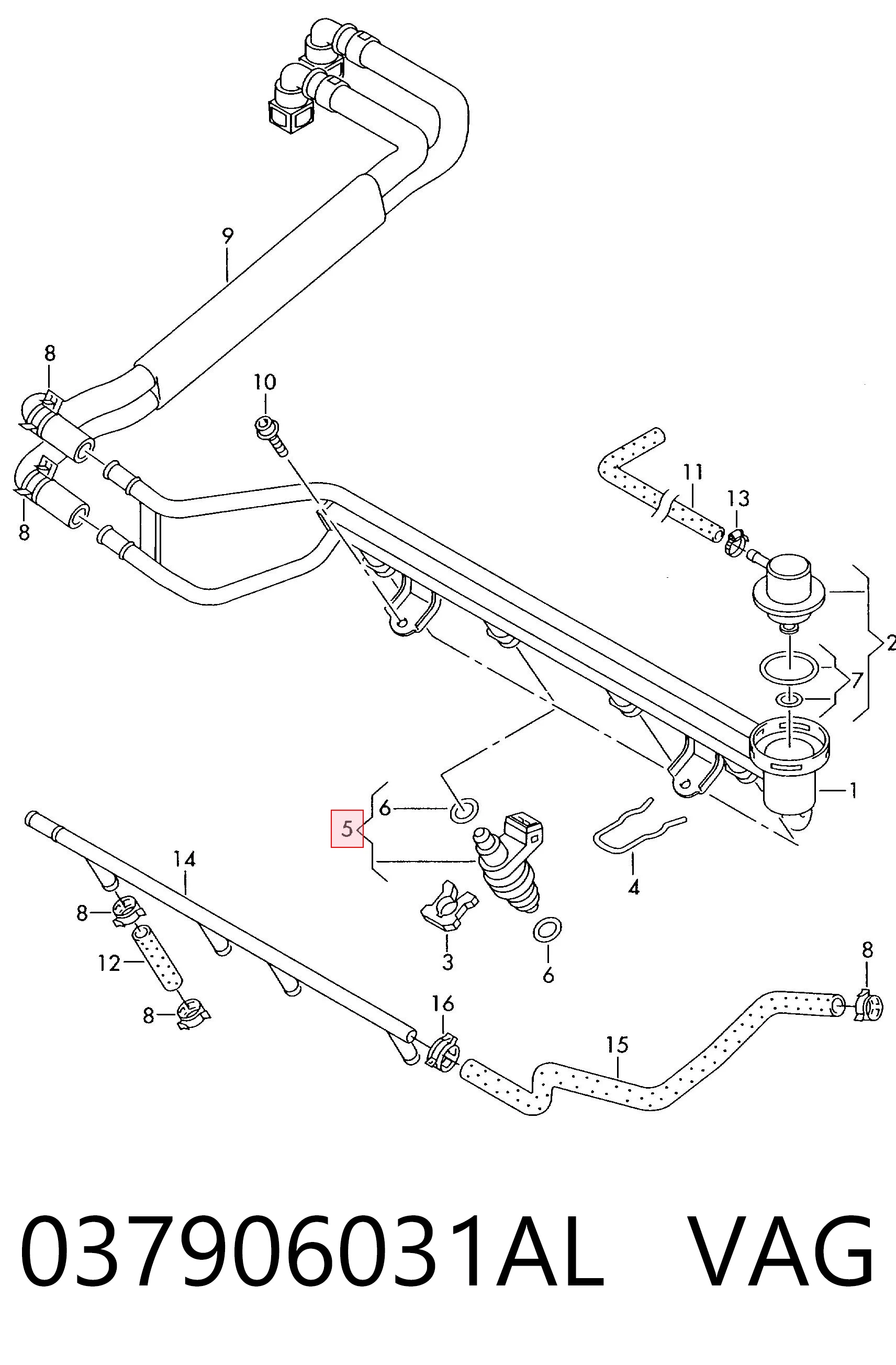 Форсунка паливна VAG 037906031AL ціна, від 19.69 USD