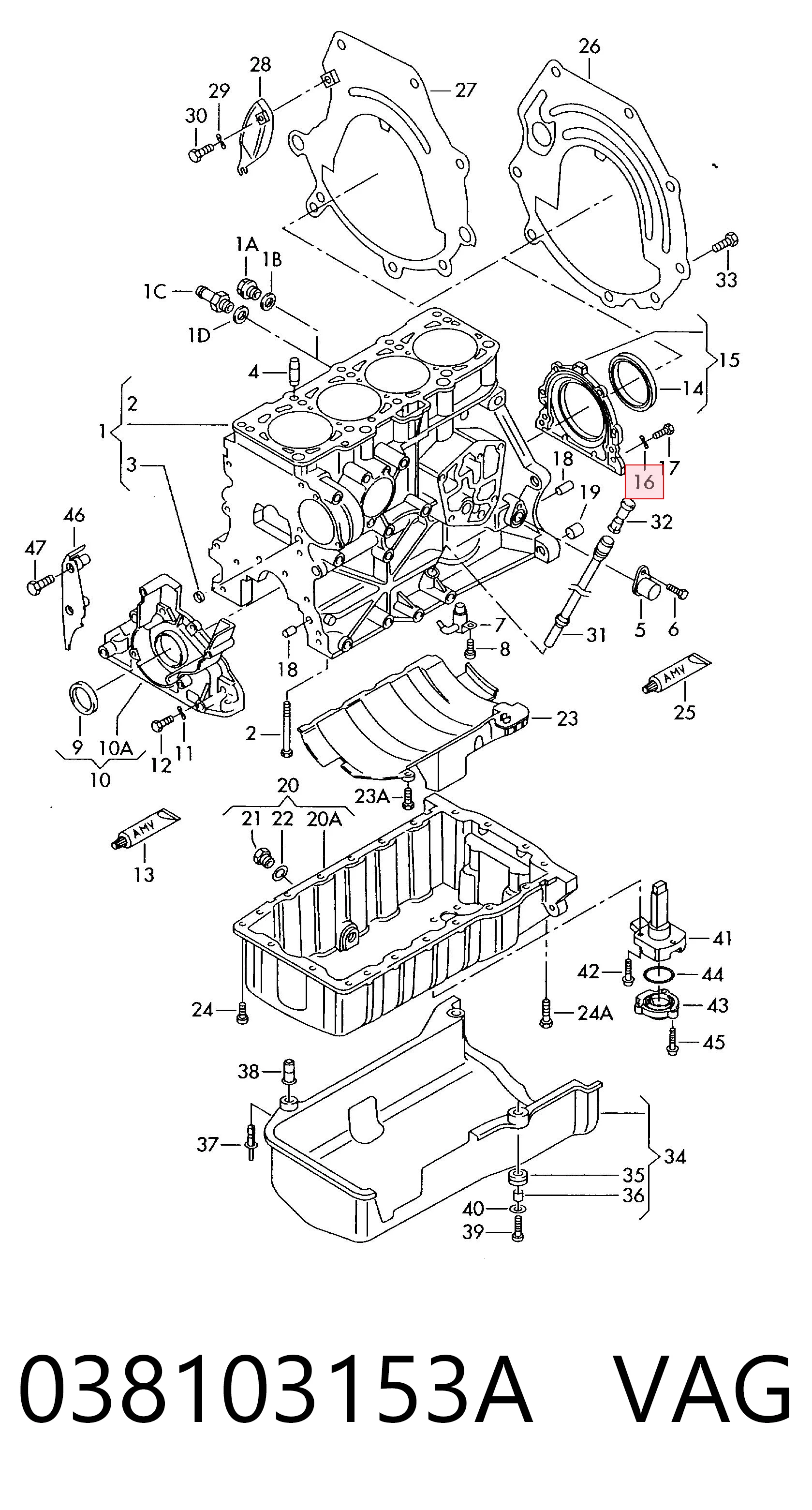 Кришка двигуна передня AND 3M103017 ціна, від 25.34 USD