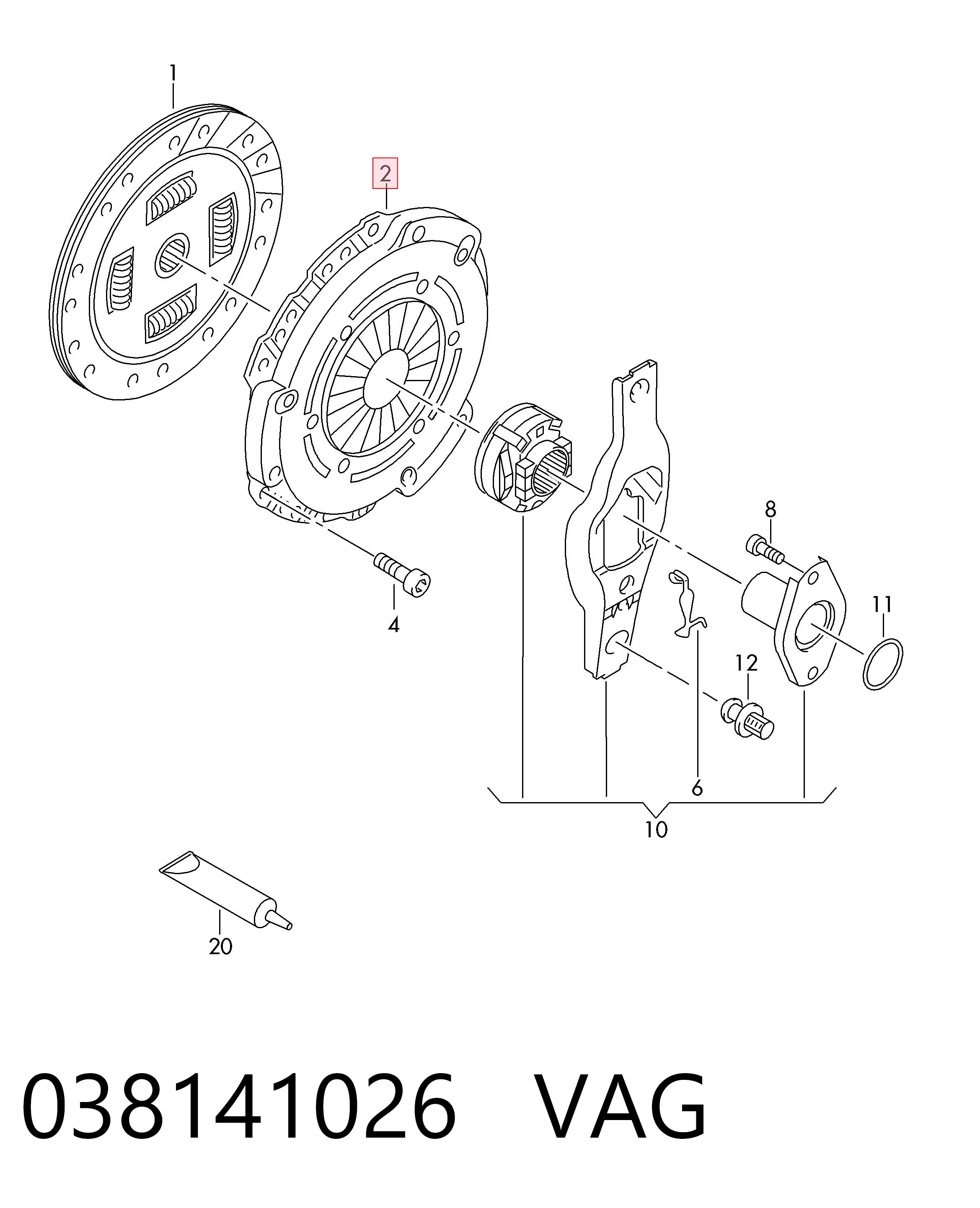 Пелюстковий кошик зчеплення Volkswagen Polo IV хетчбек (9N, 9A) (2001 - 2014) ціна, від 26.35 USD