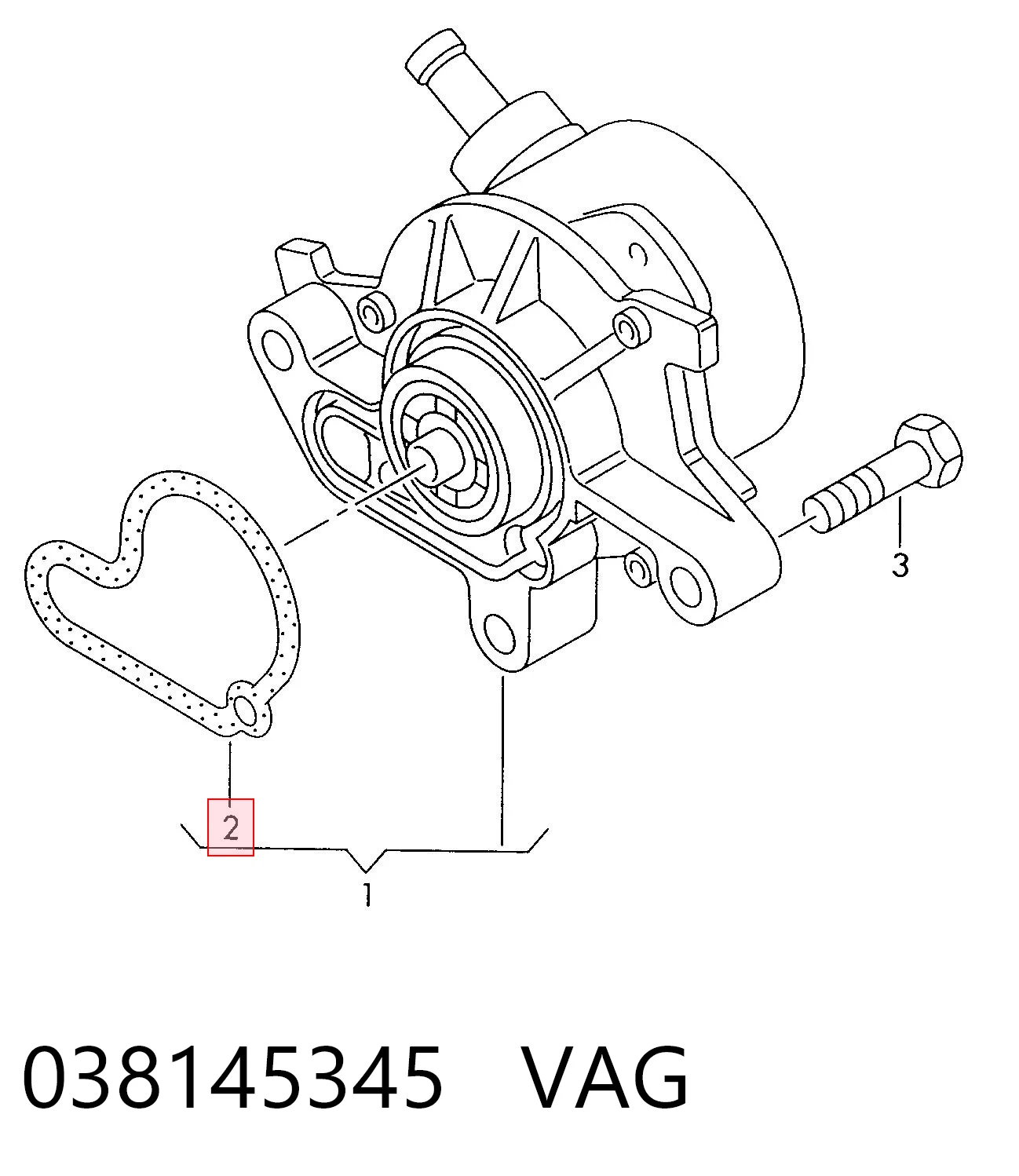Купити 3L453001 AND Прокладка вакуумного насосу