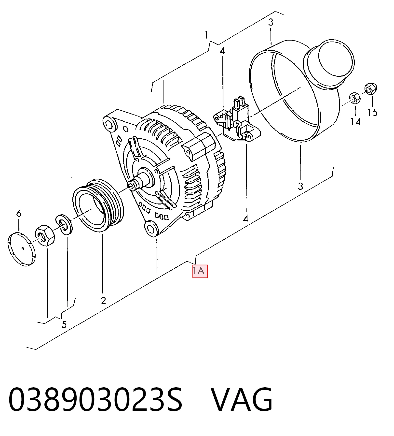 038903023S VAG Авто генератор