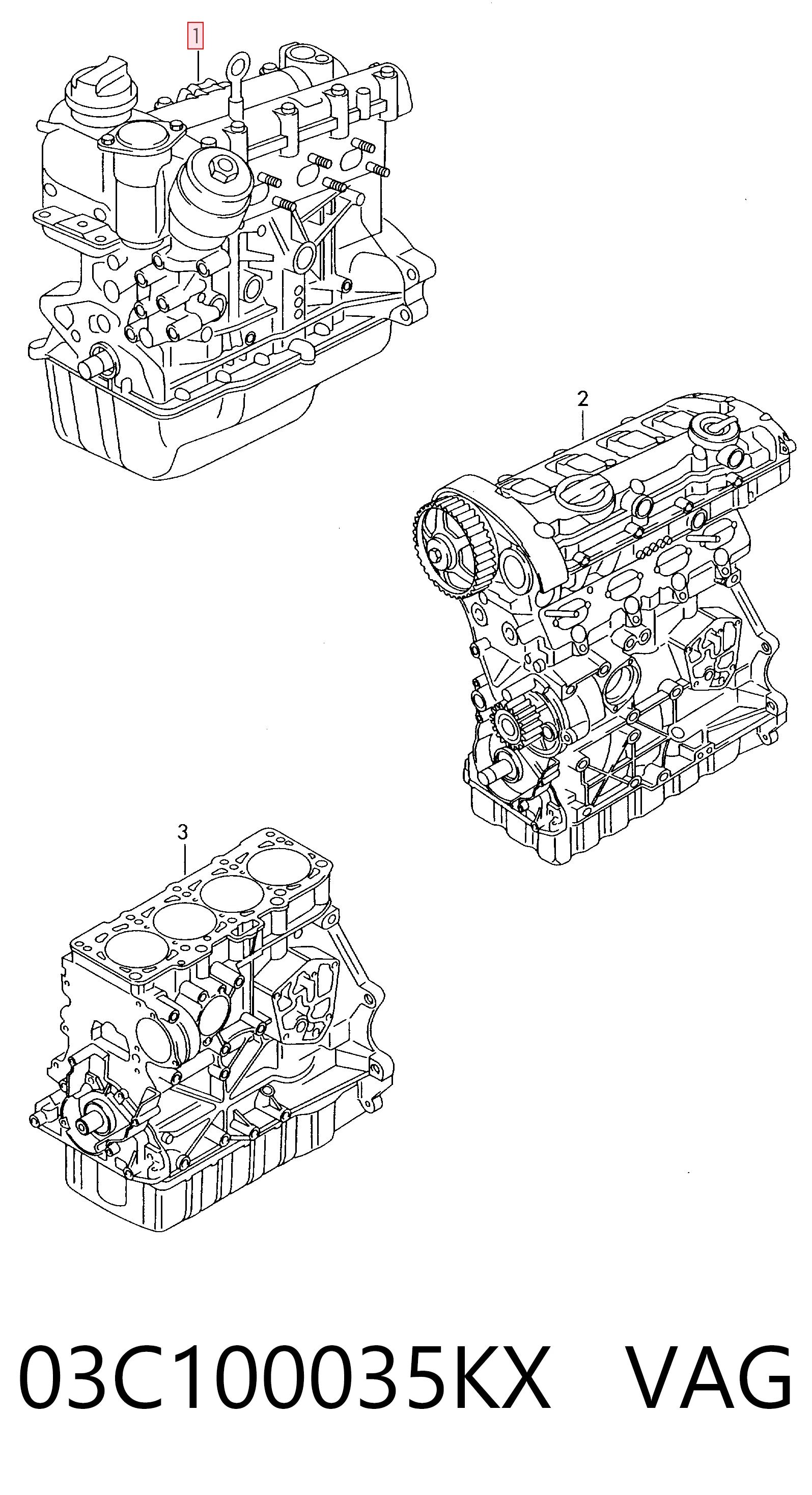 03C100035KX VAG Мотор в зборі