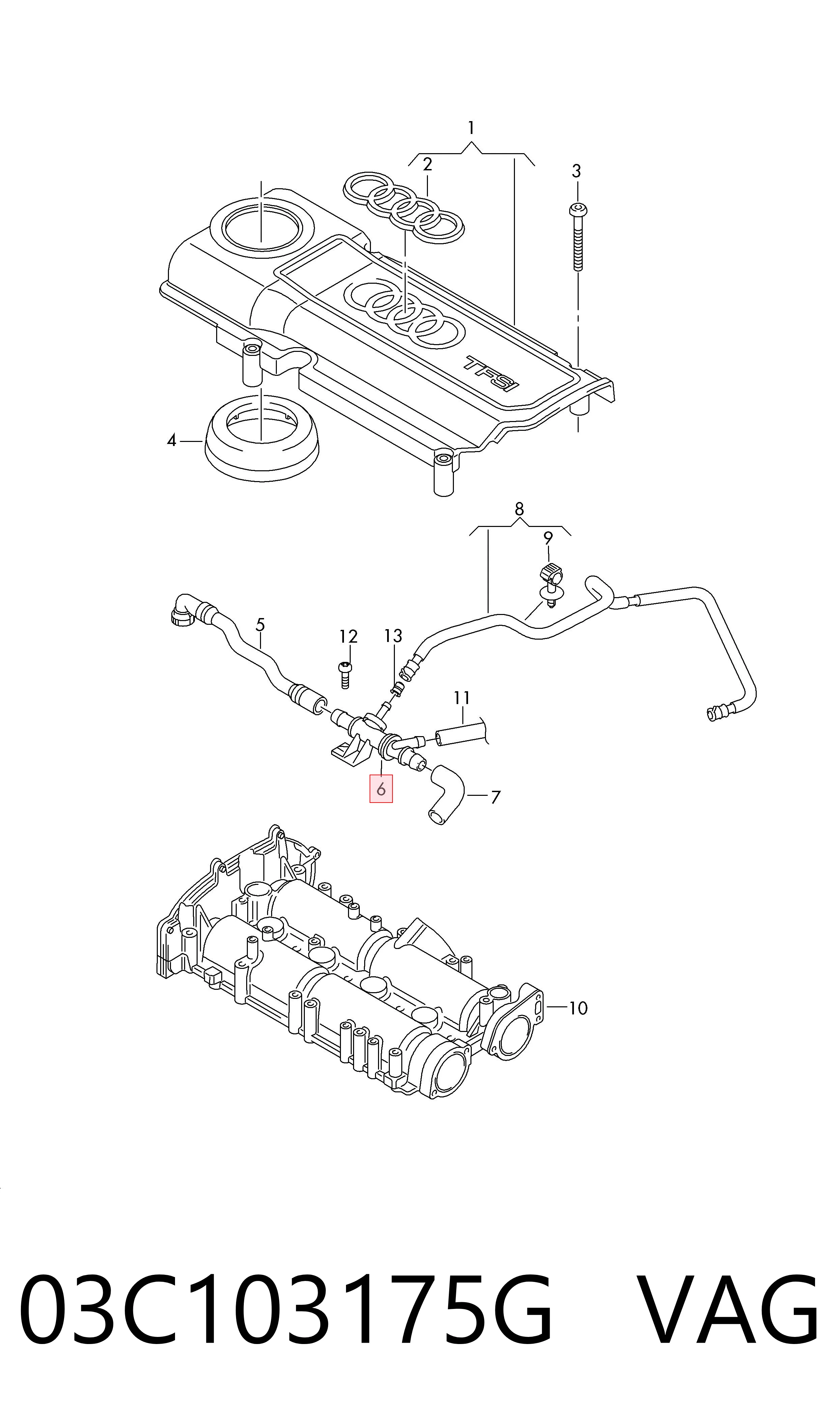 Клапан ВКГ VAG 03C103175G
