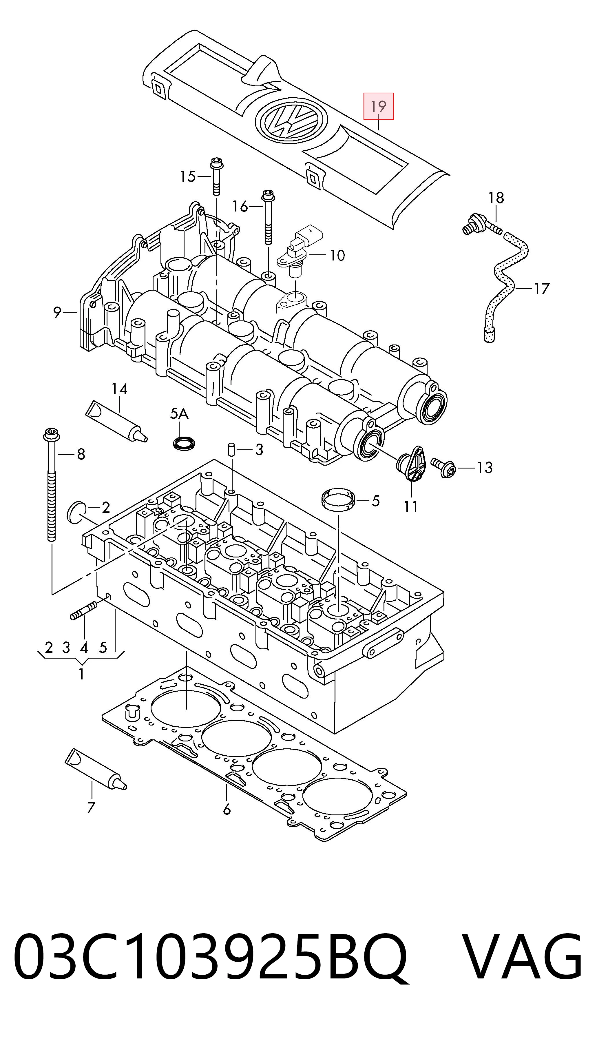 03C103925BQ VAG Екран двигуна
