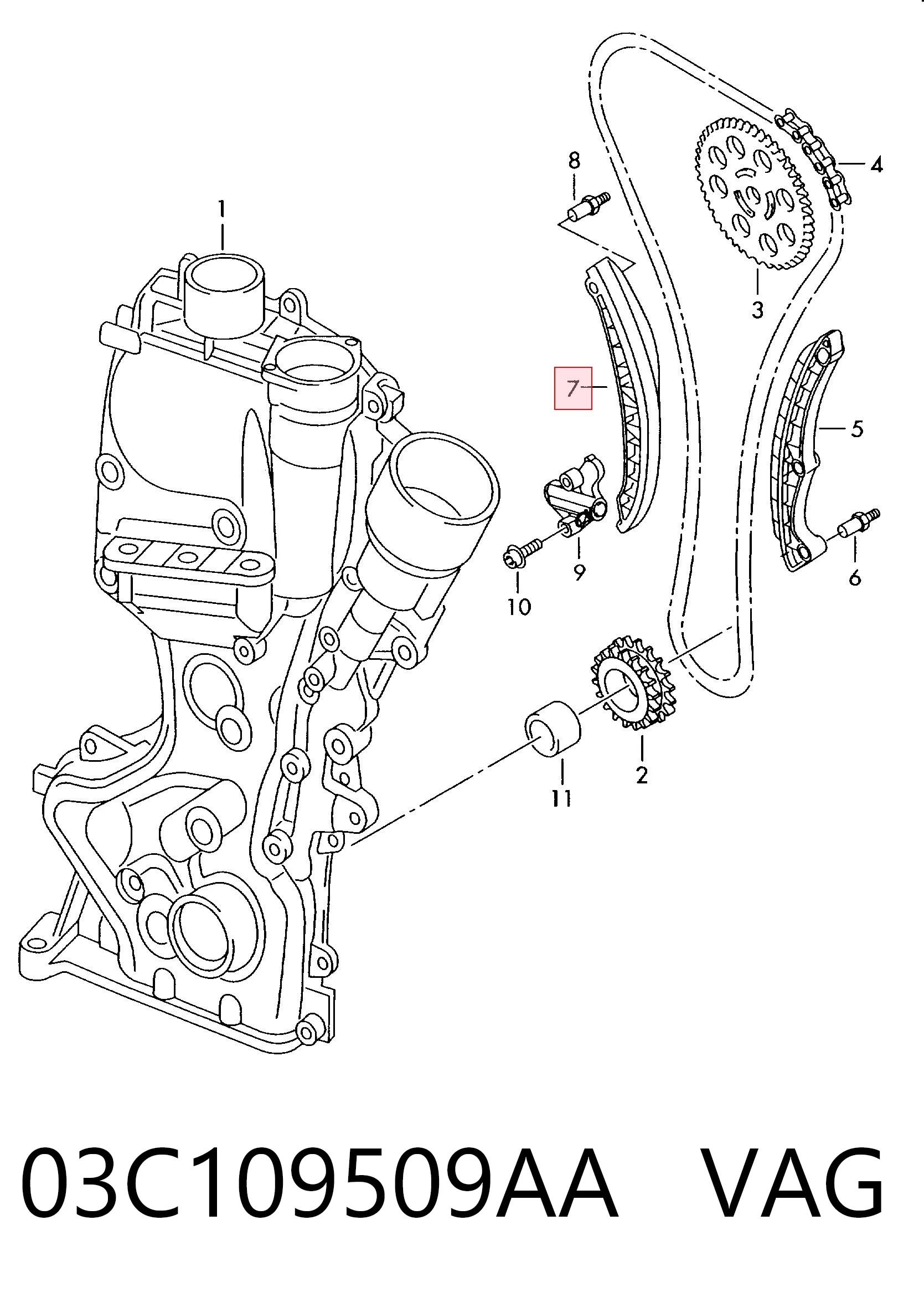  VAG 03C109509AA ціна, від 21.16 USD