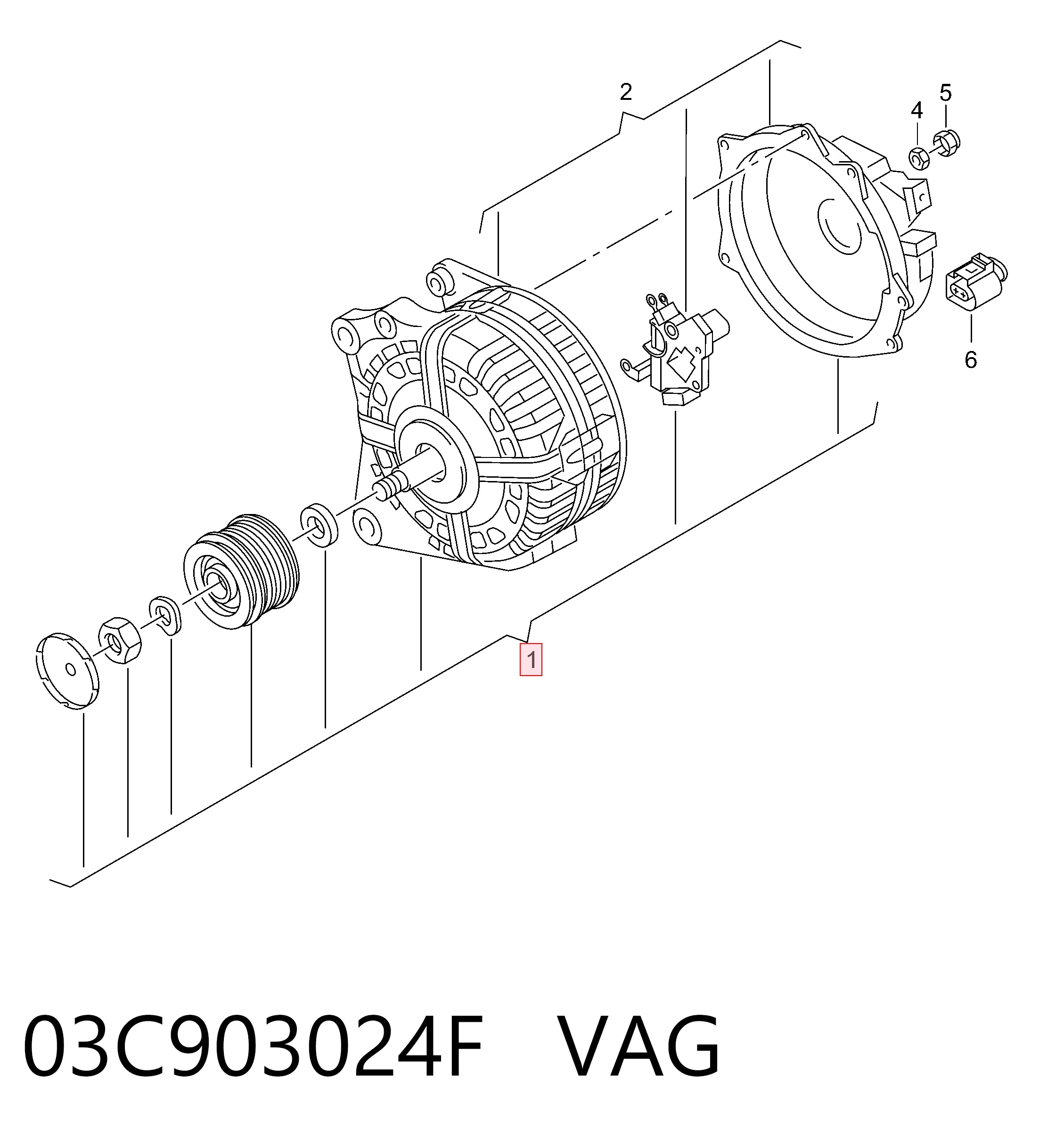 03C903024F VAG Авто генератор