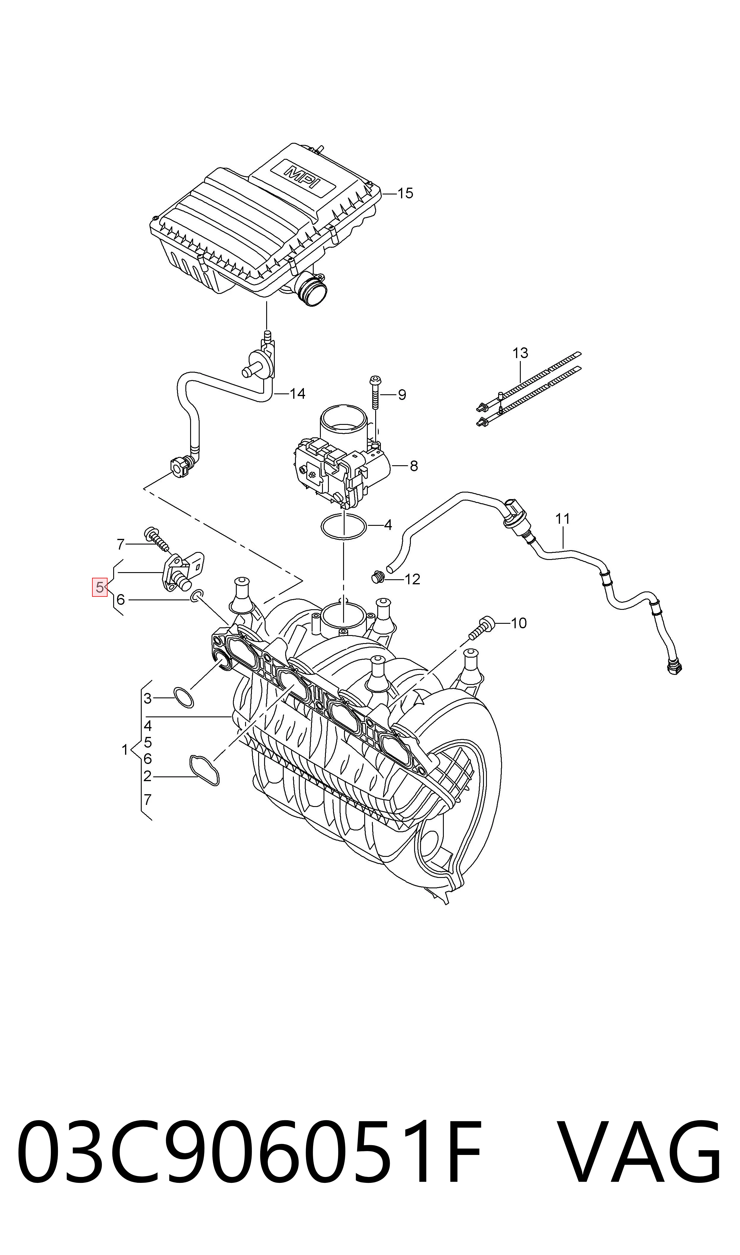 МАП Сенсор 03C906051F VAG