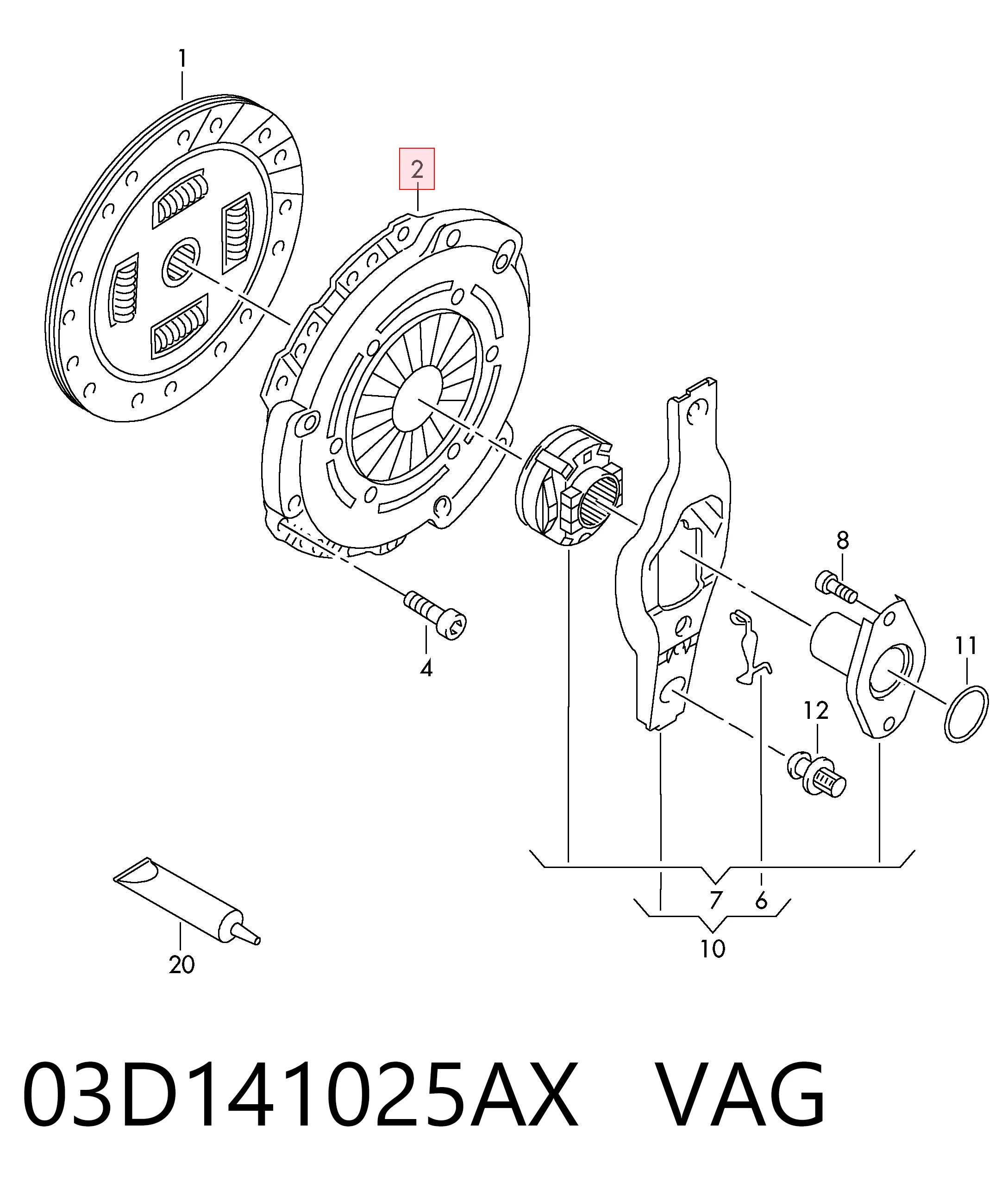 Корзина зчеплення 3082000480 Sachs