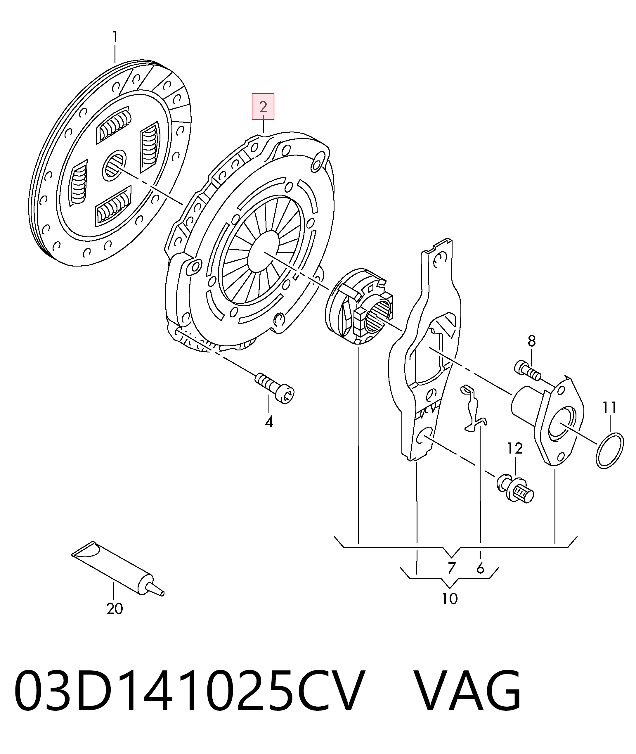 Пелюстковий кошик зчеплення Skoda Fabia PRAKTIK фургон (6Y) (2001 - 2007) ціна, від 17.26 USD
