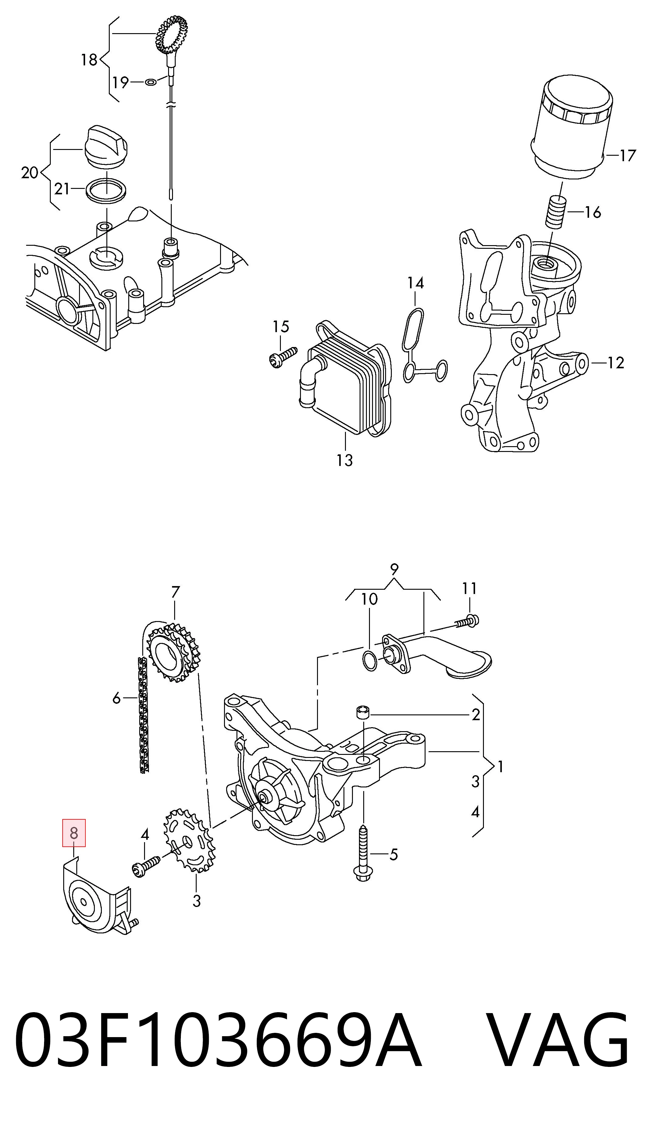  VAG 03F103669A ціна, від 15.03 USD