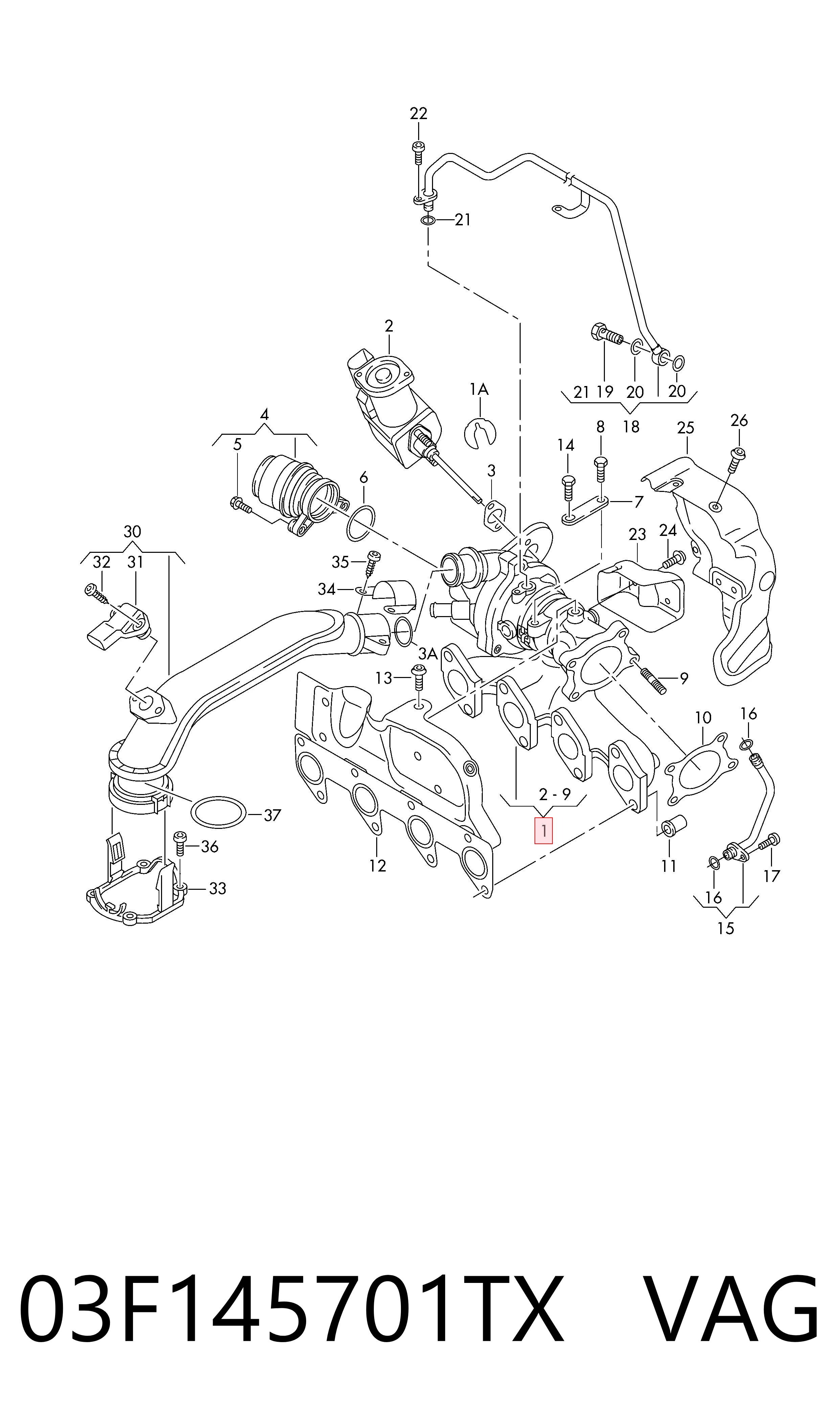 03F145701TX VAG Турбонаддув