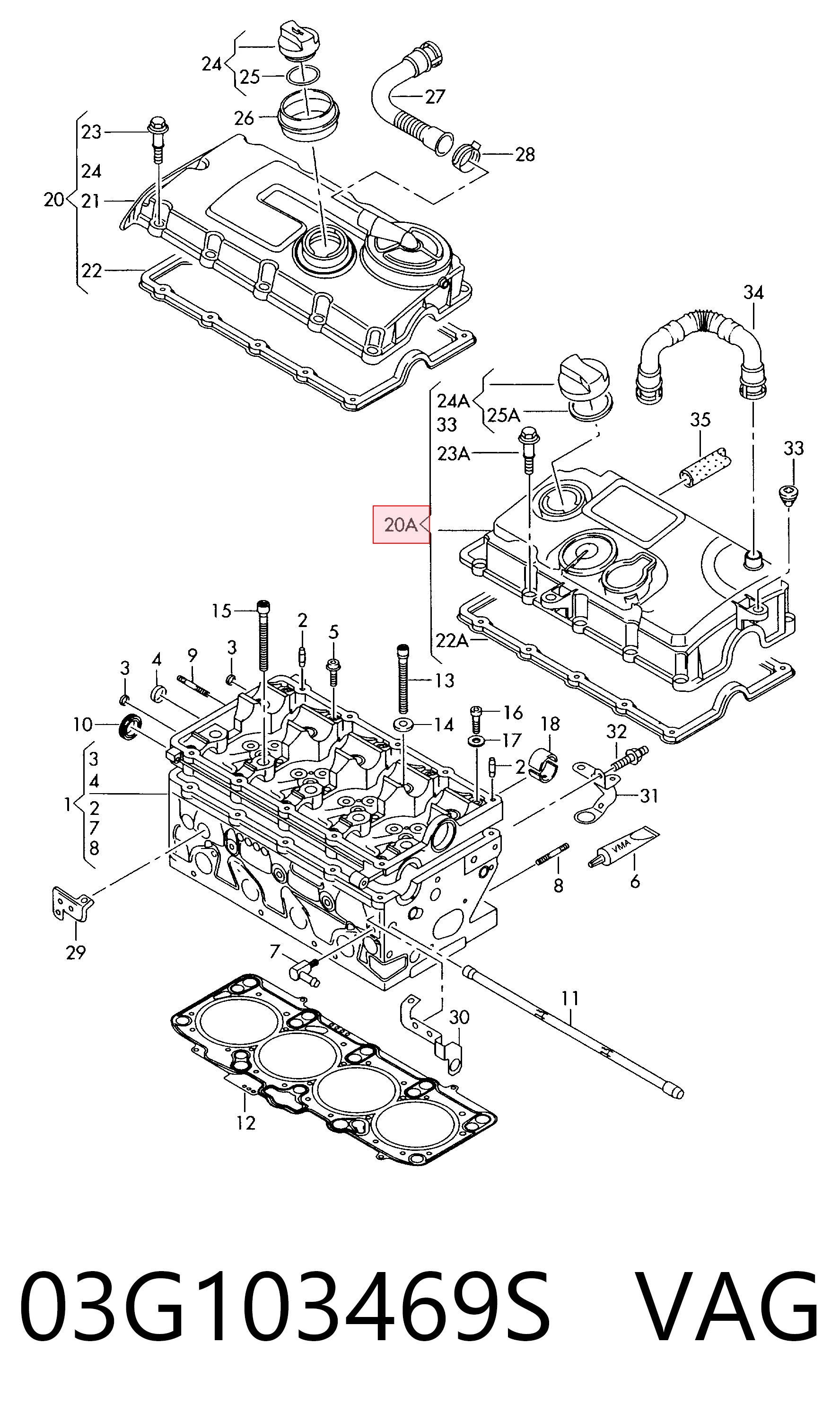 Купити Клапанна кришка Seat Toledo III 5P2