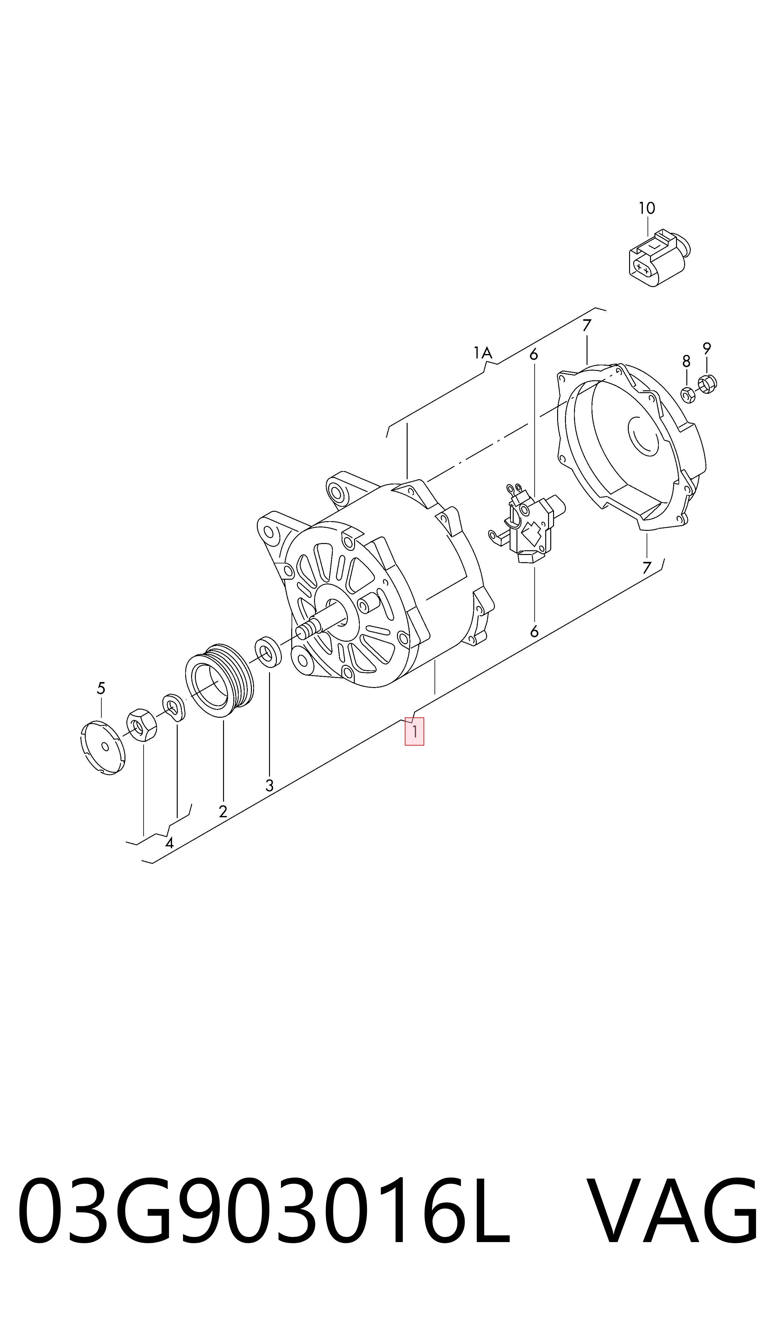 03G903016L VAG Авто генератор