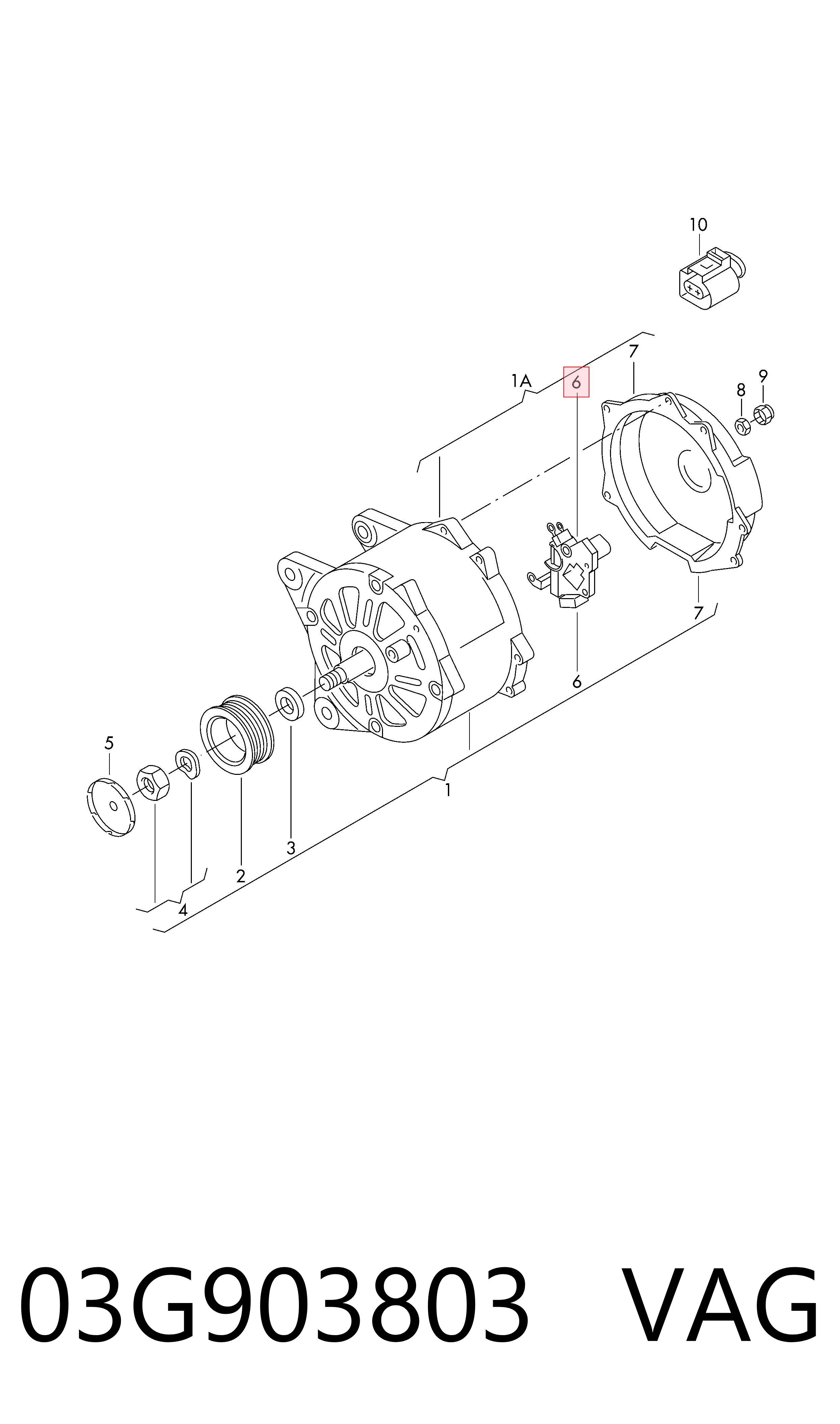 03G903803 VAG Реле-регулятор (напруги)