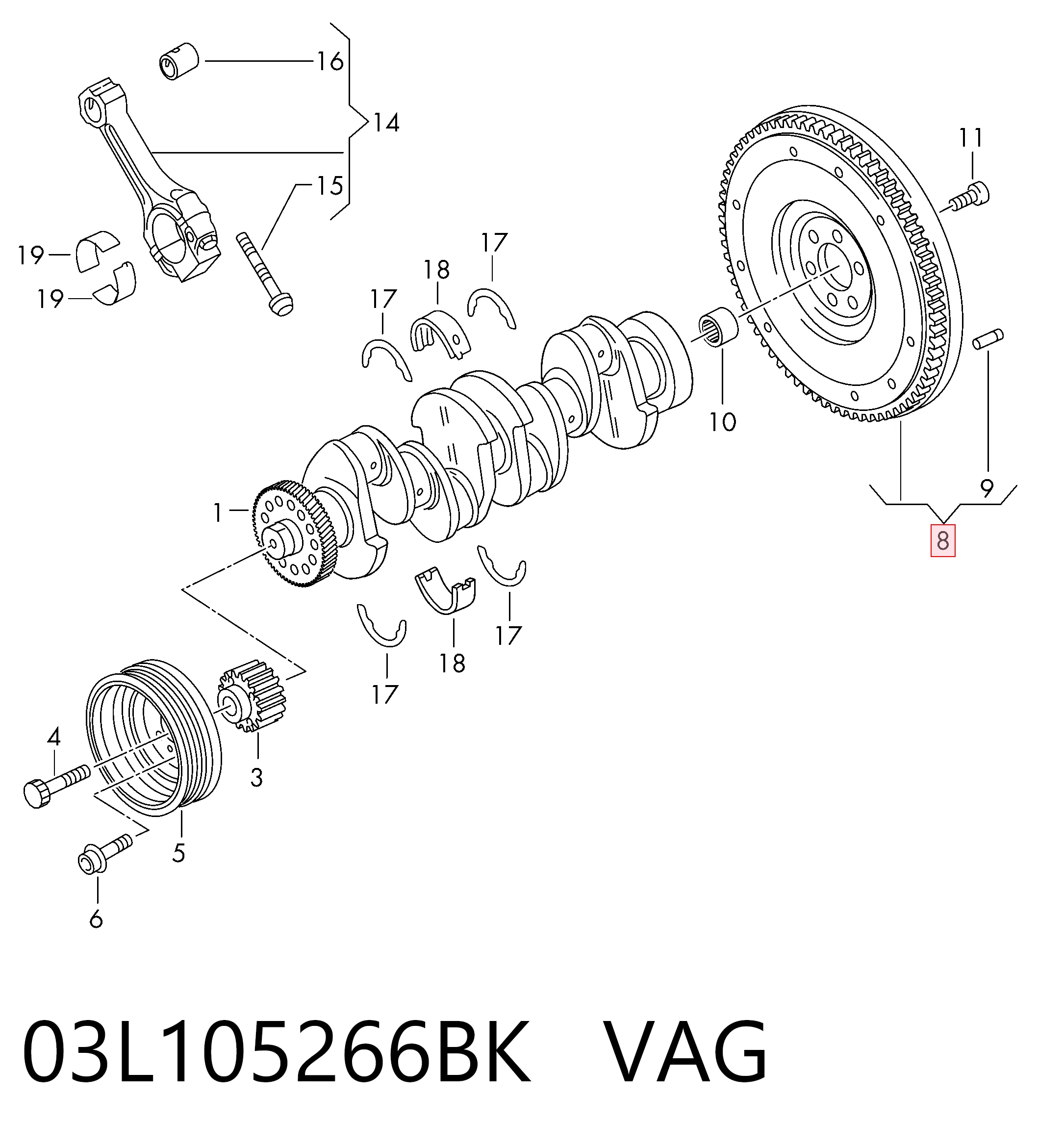  Маховик Volkswagen Golf 