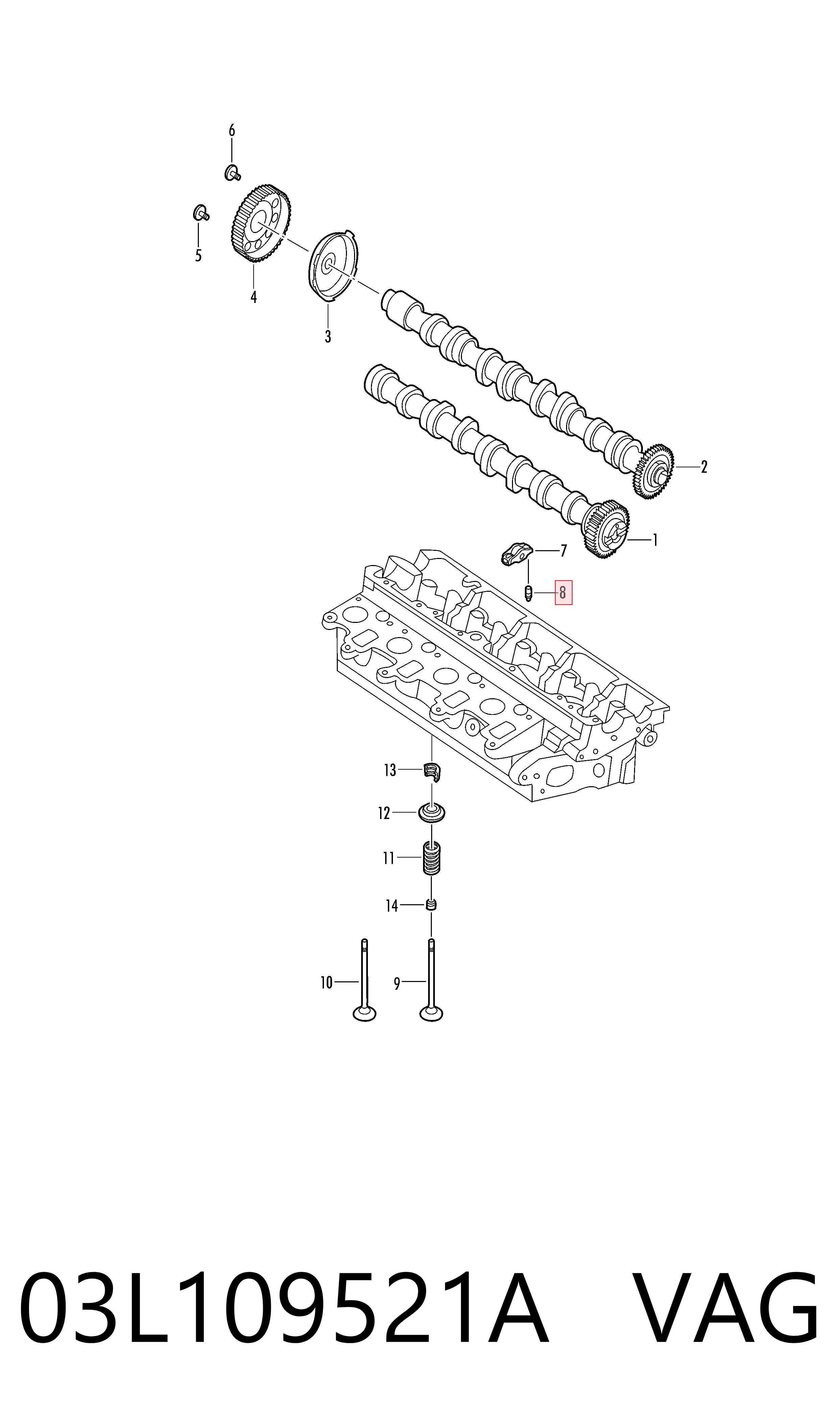 03L109521A VAG Гідрокомпенсатор