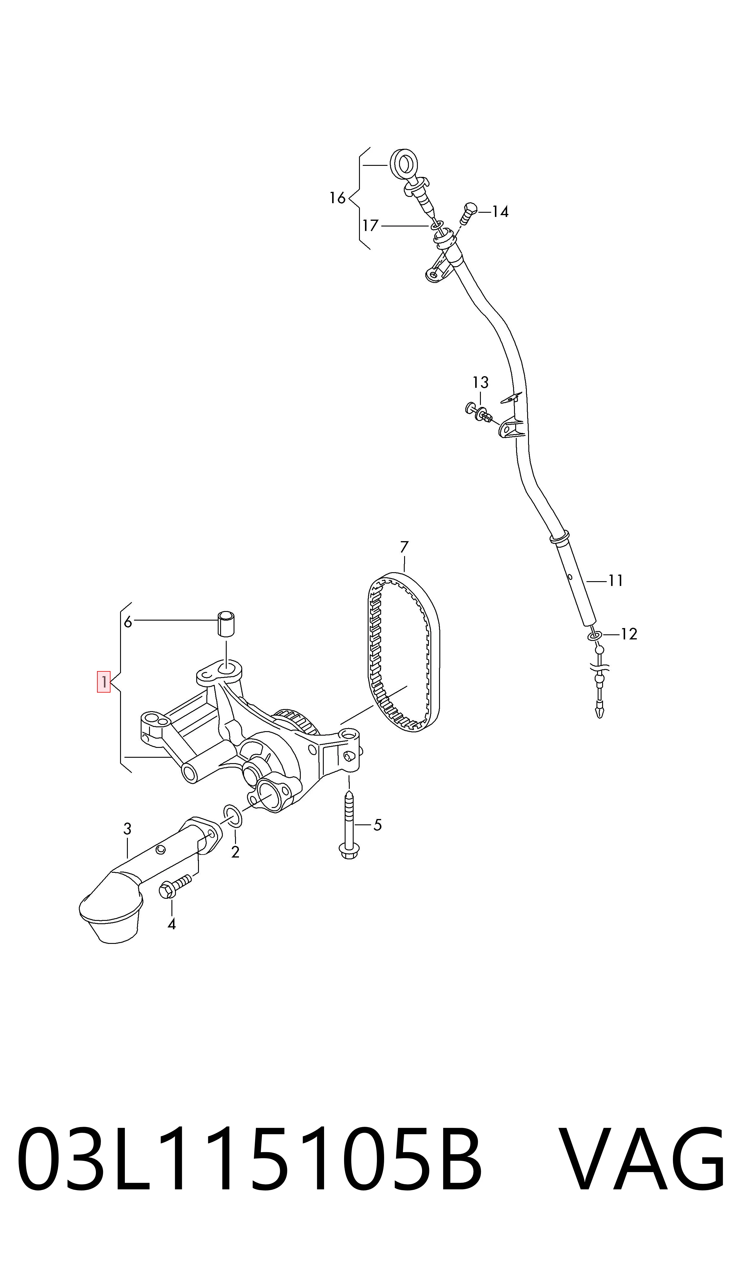 Маслонасос VAG 03L115105B