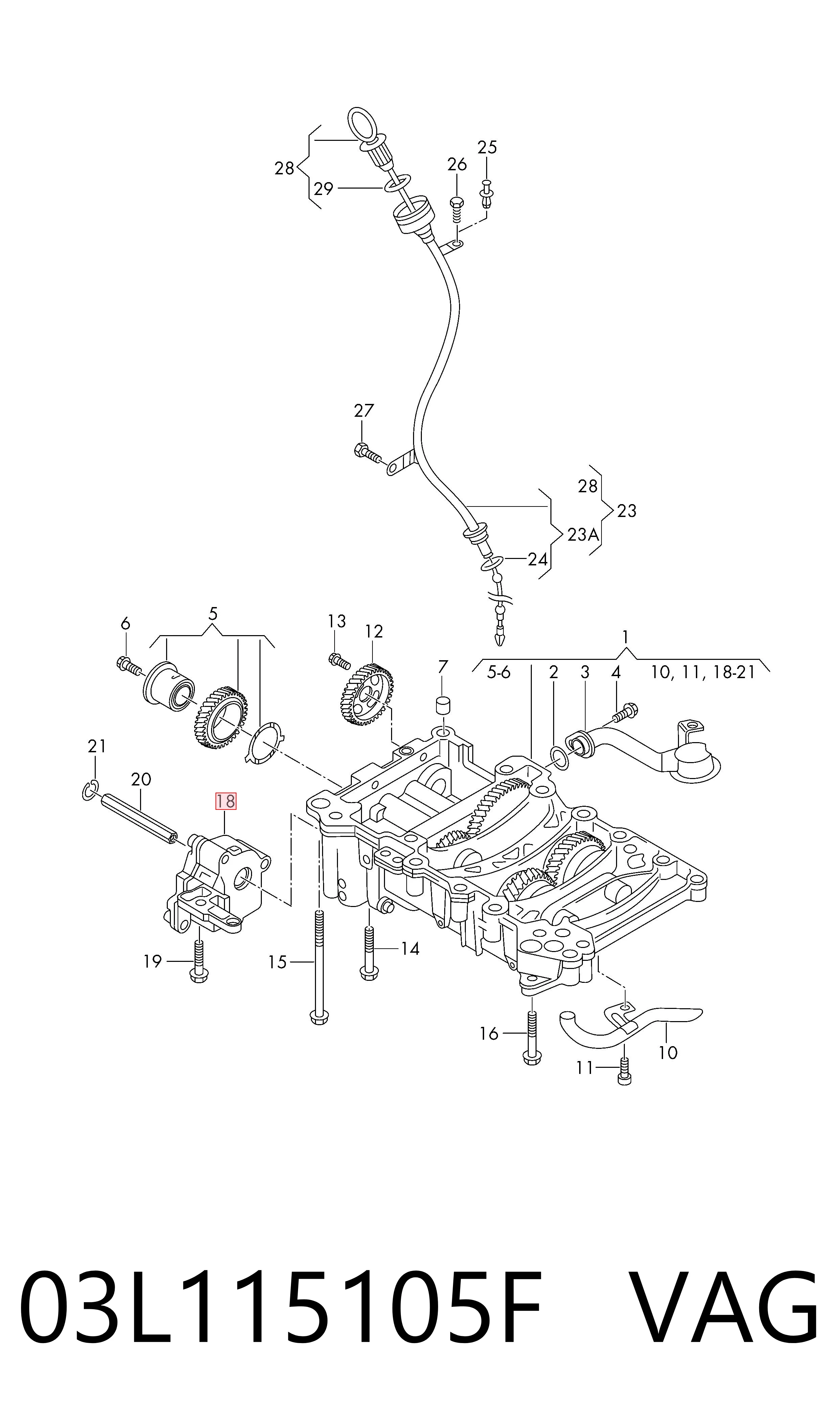 03L115105F VAG Масляний насос двигуна