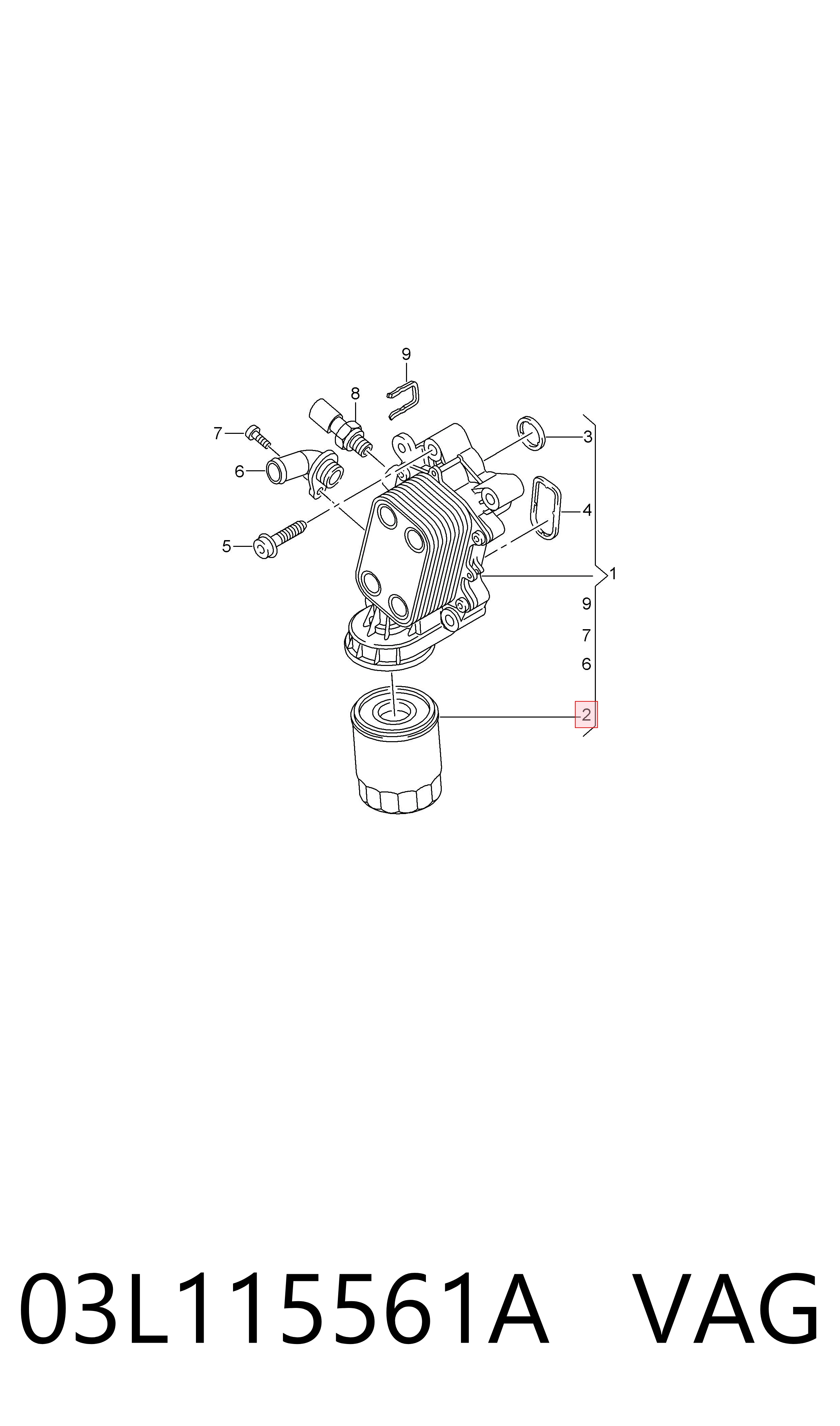 03L115561A VAG Фільтр масла