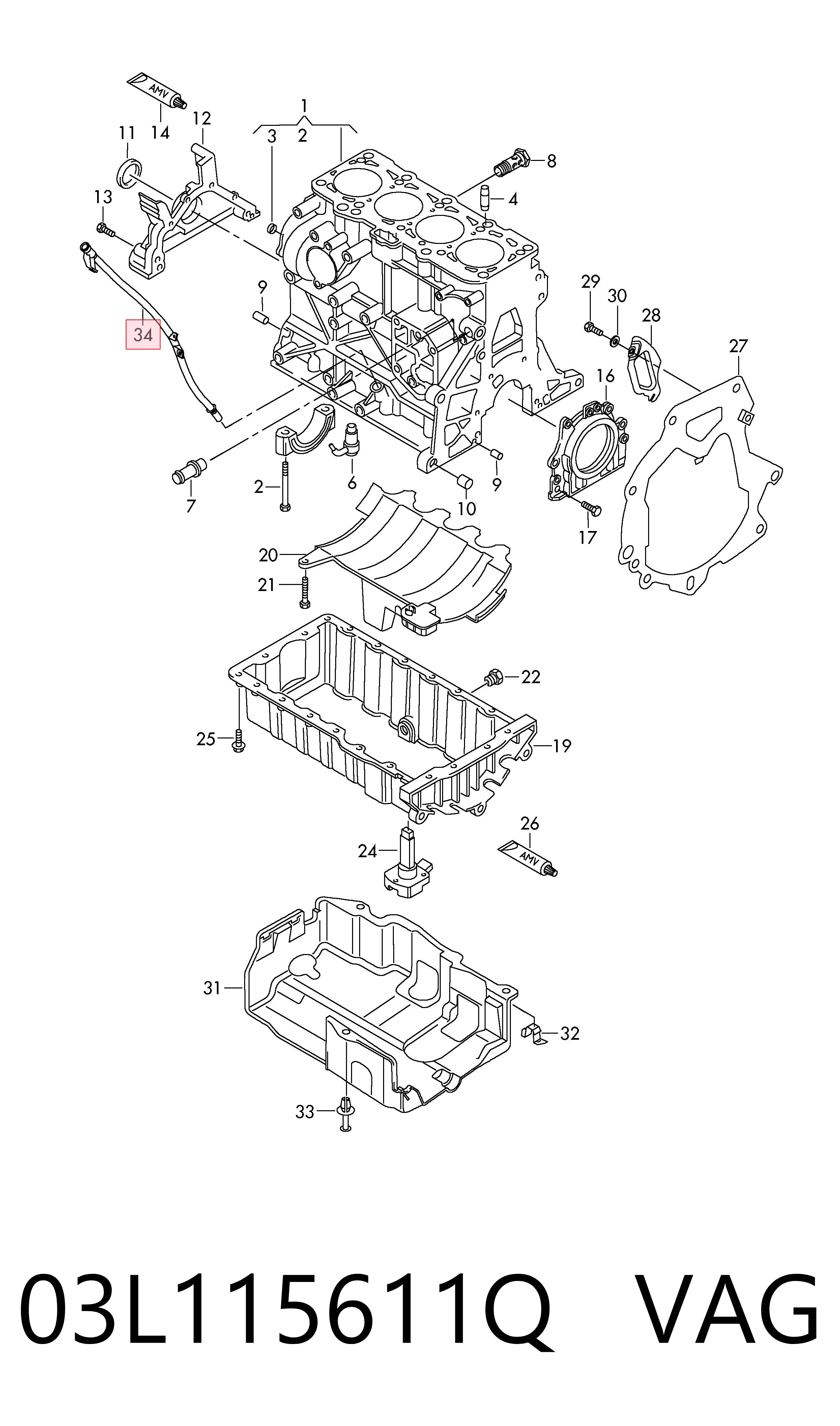 03L115611Q VAG Покажчик рівня масла