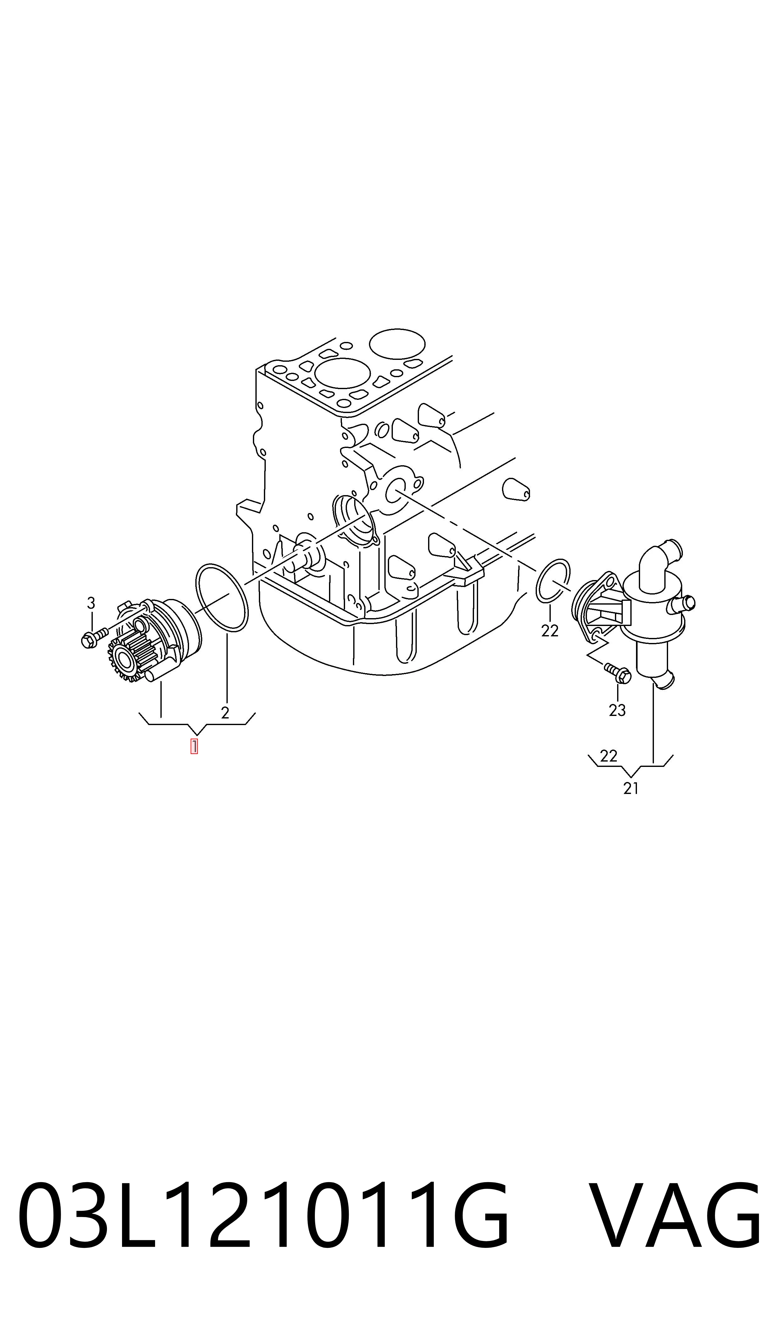 03L121011G VAG Насос охолодження