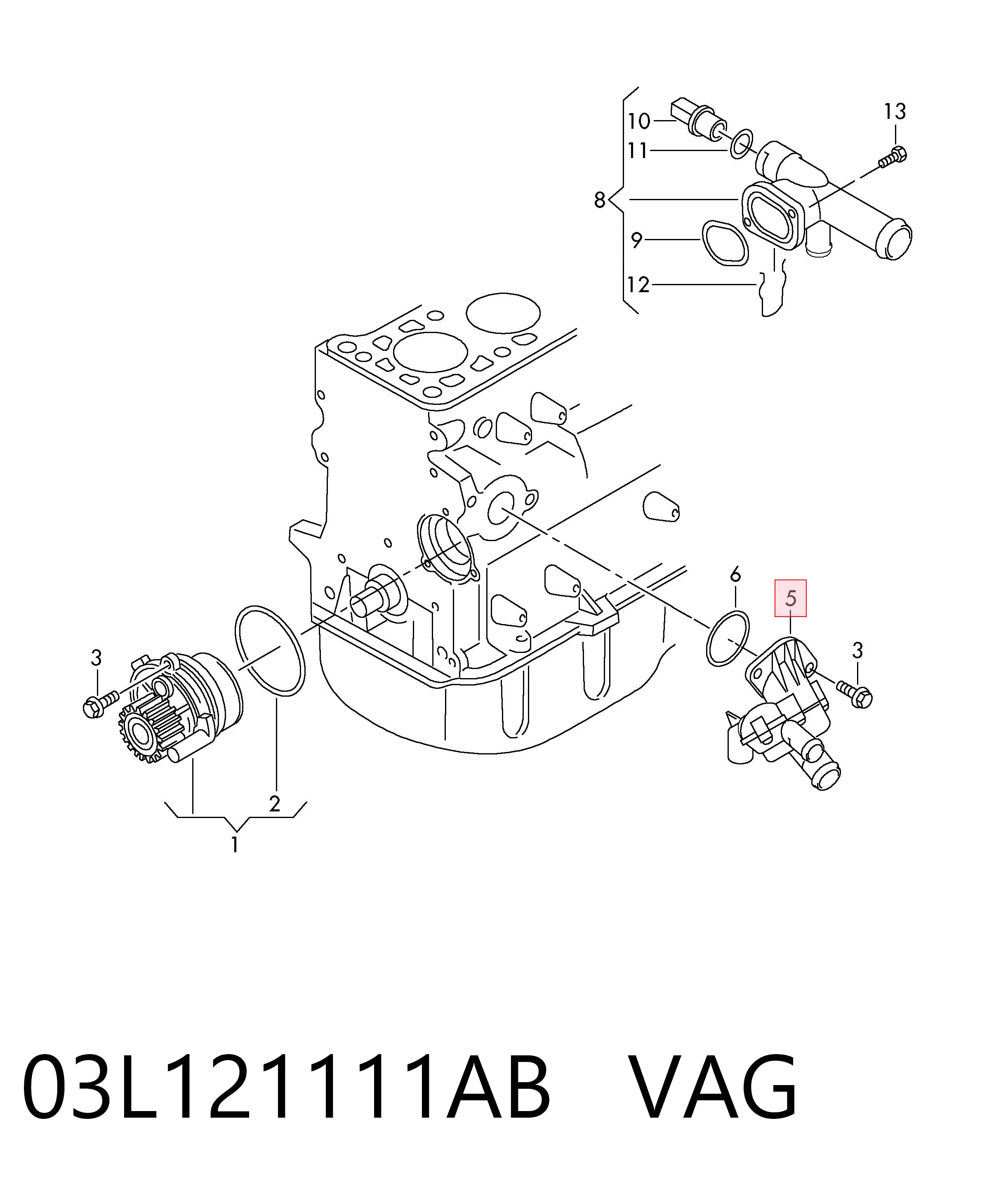 03L121111AB VAG Авто термостат