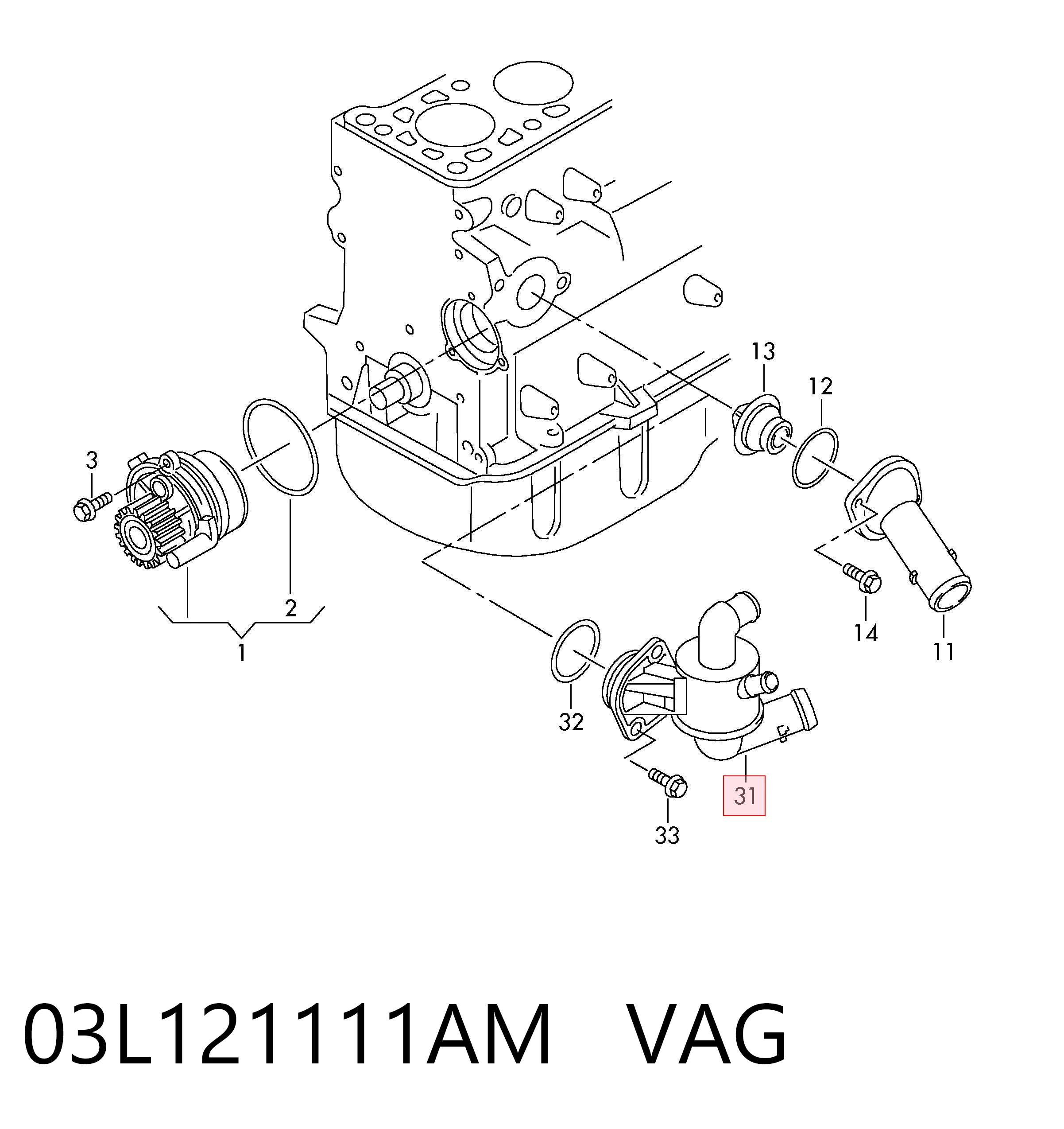03L121111AM VAG Авто термостат