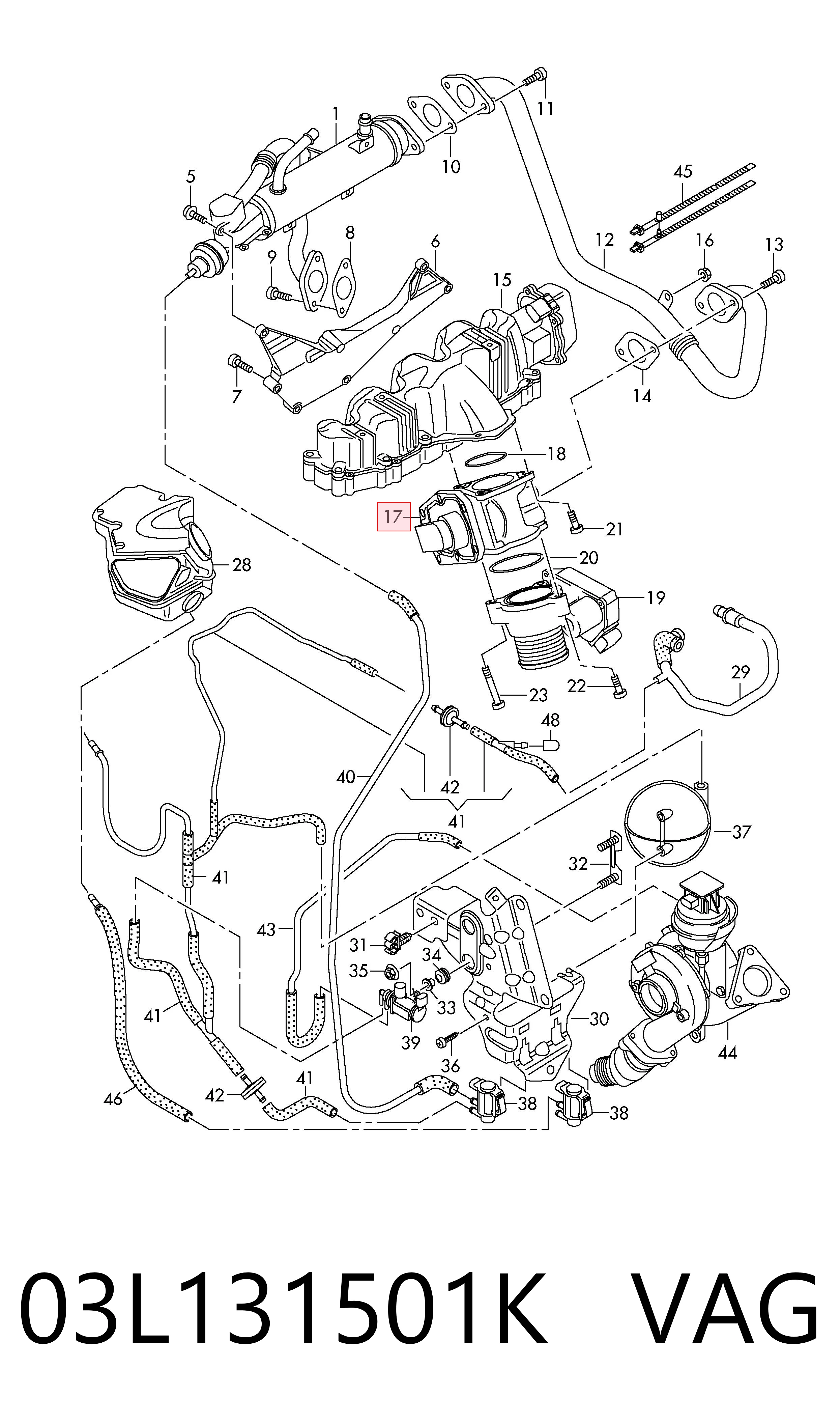 03L131501K VAG Клапан рециркуляції відпрацьованих газів EGR