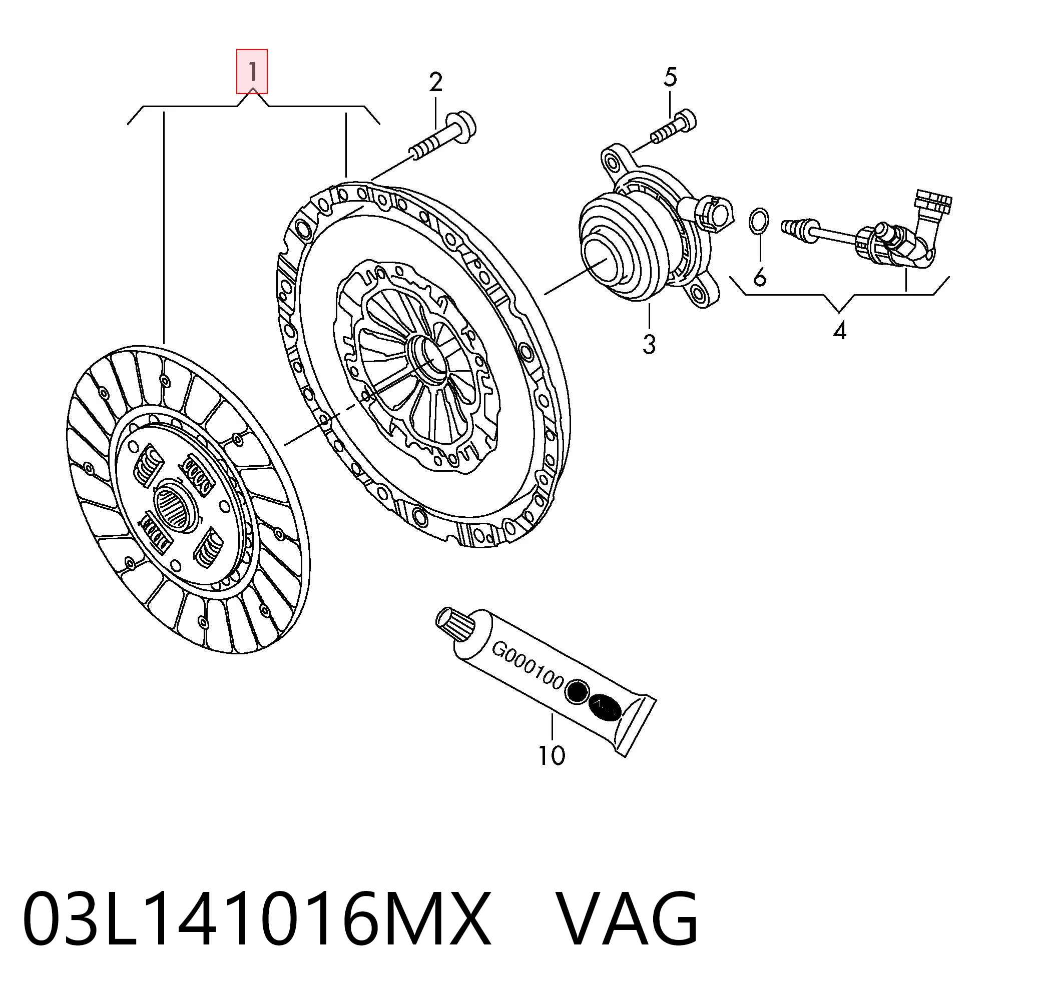 Комплект зчеплення (3 частини) Volkswagen AMAROK пікап (2HA, 2HB, S1B, S6B, S7A, S7B) (2010 - 2026) ціна, від 313.33 USD