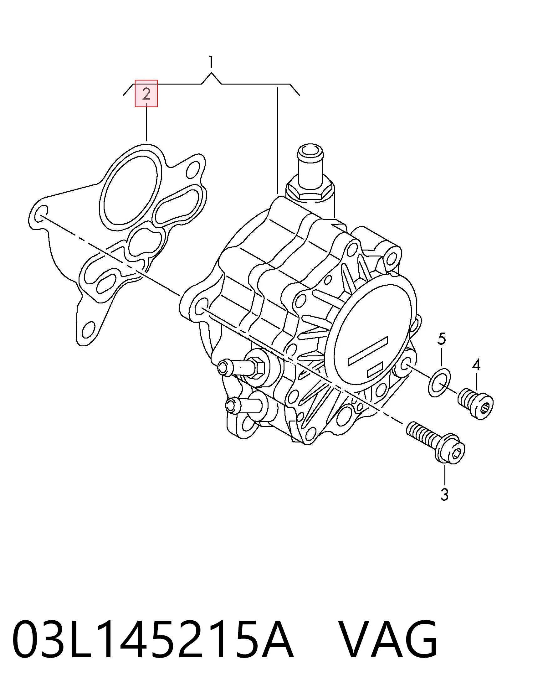03L145215A VAG Прокладка вакуумного насоса