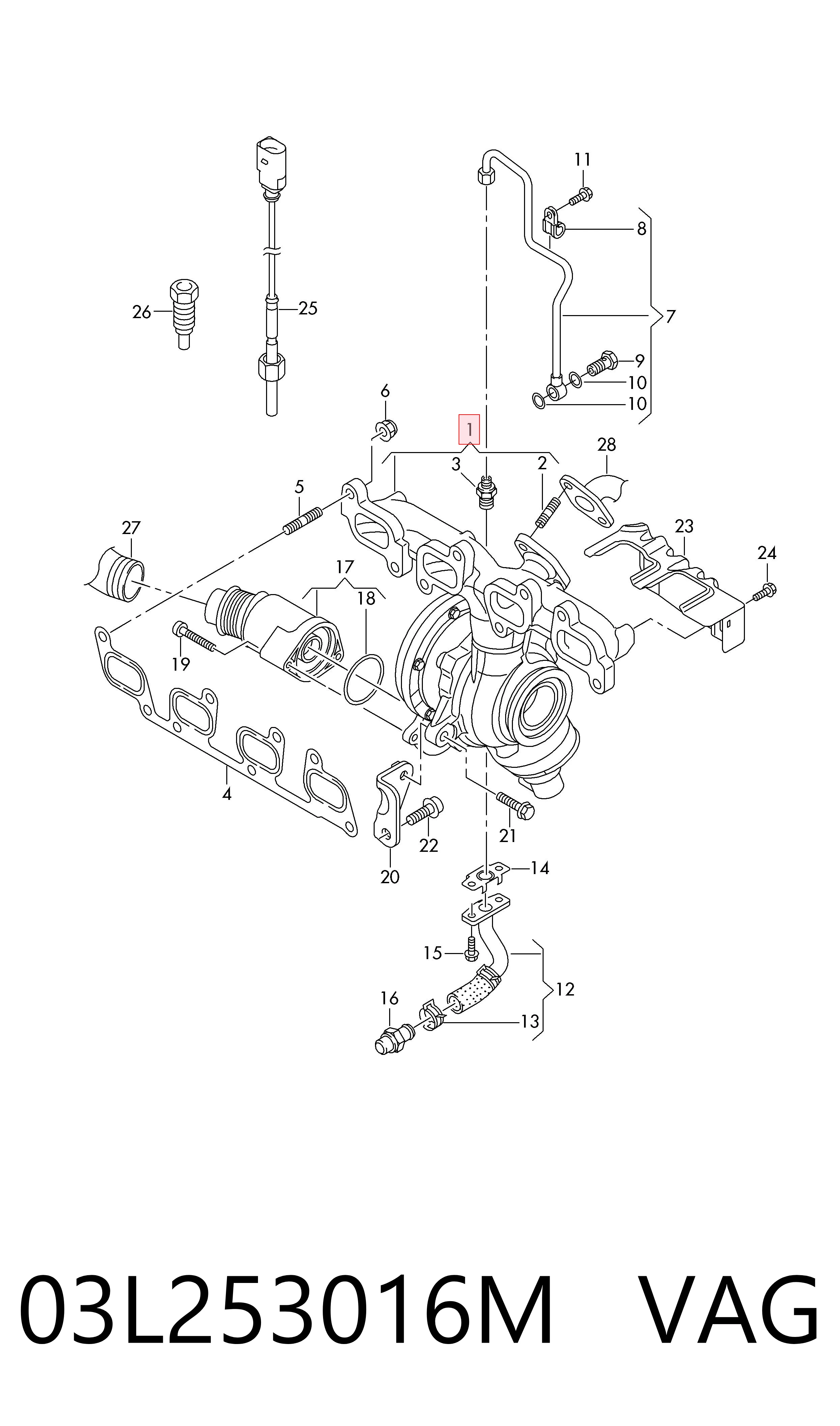 03L253016M SL Turbo Турбонаддув