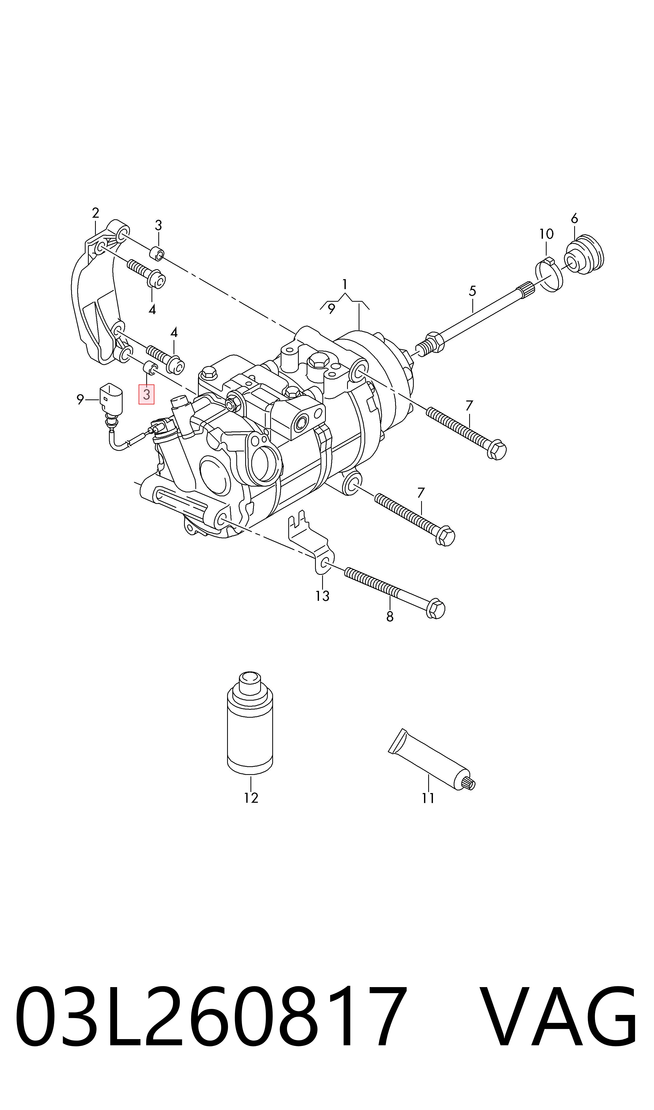  VAG 03L260817 ціна, від 2.87 USD