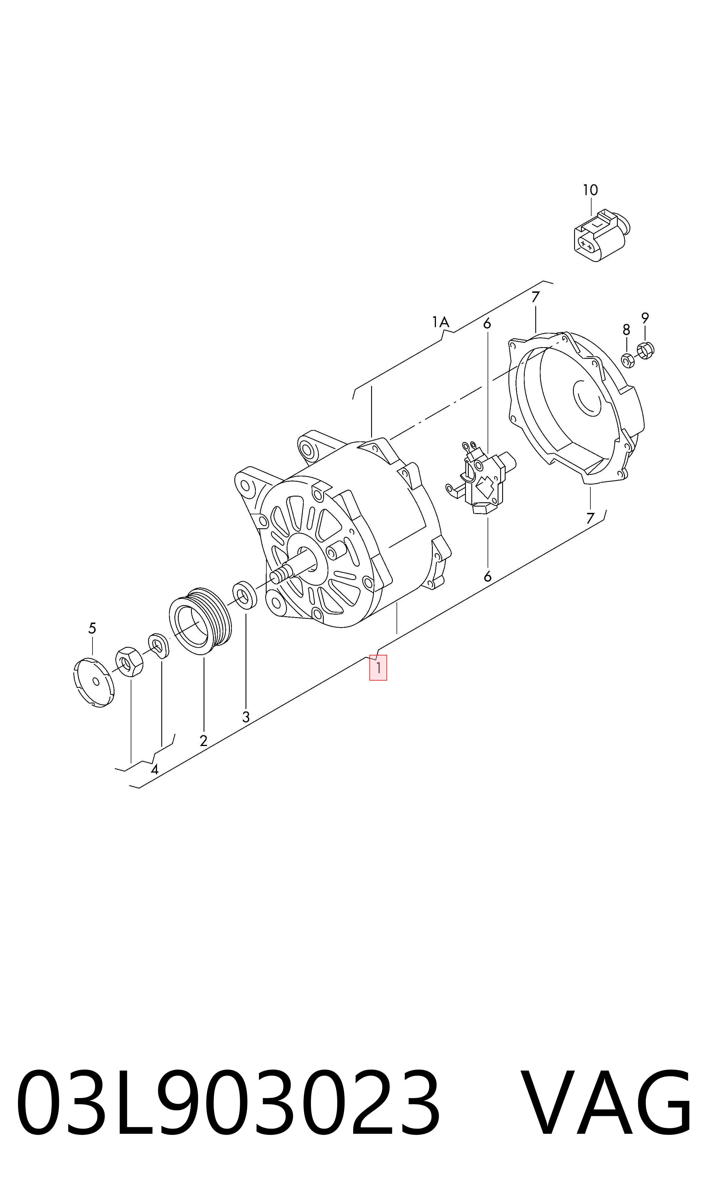 03L903023 VAG Авто генератор