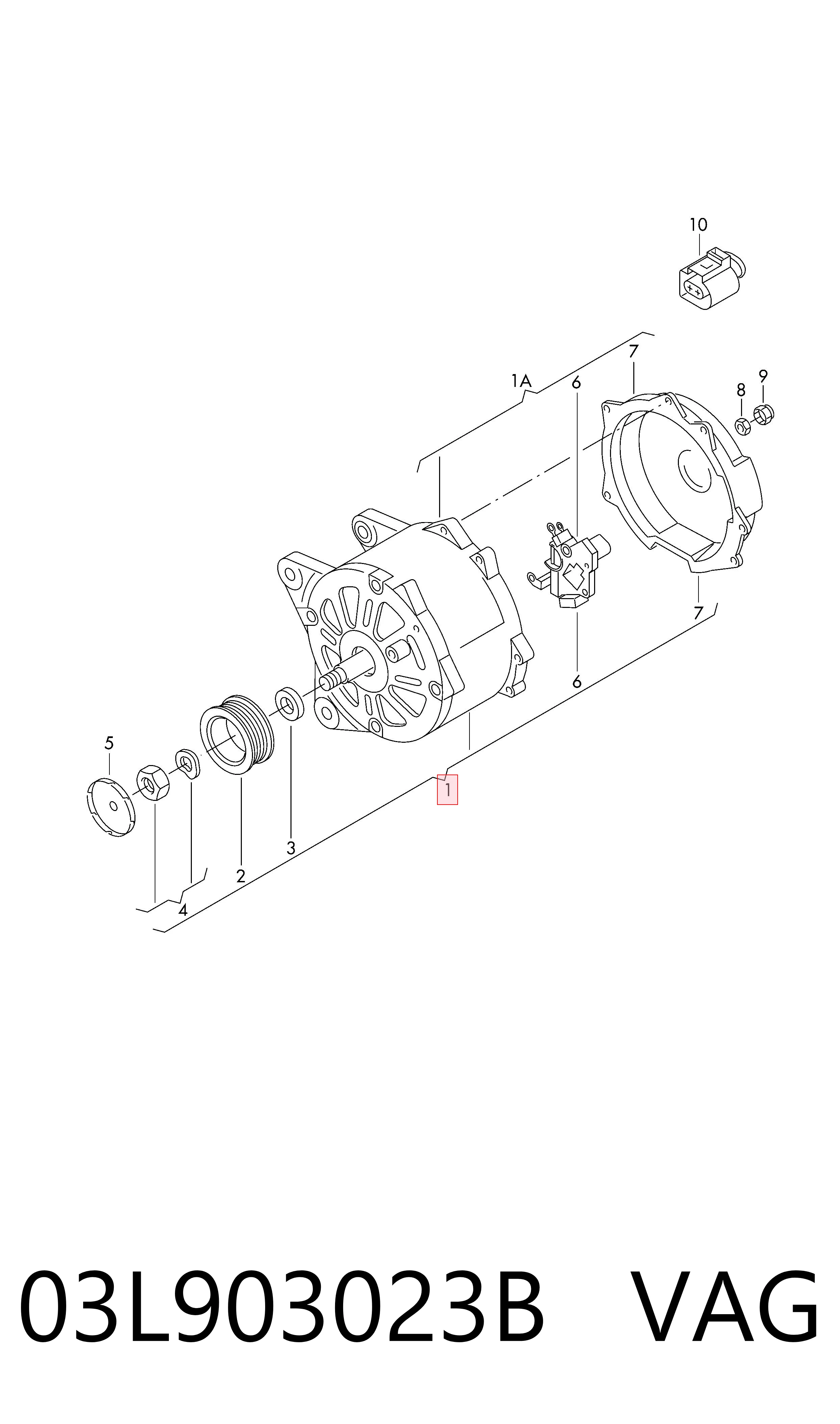 03L903023B VAG Авто генератор