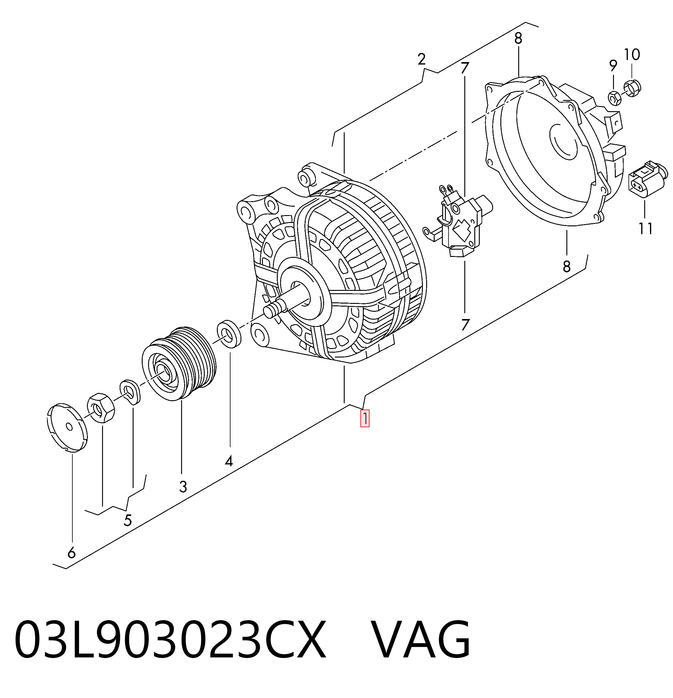 03L903023CX VAG Авто генератор