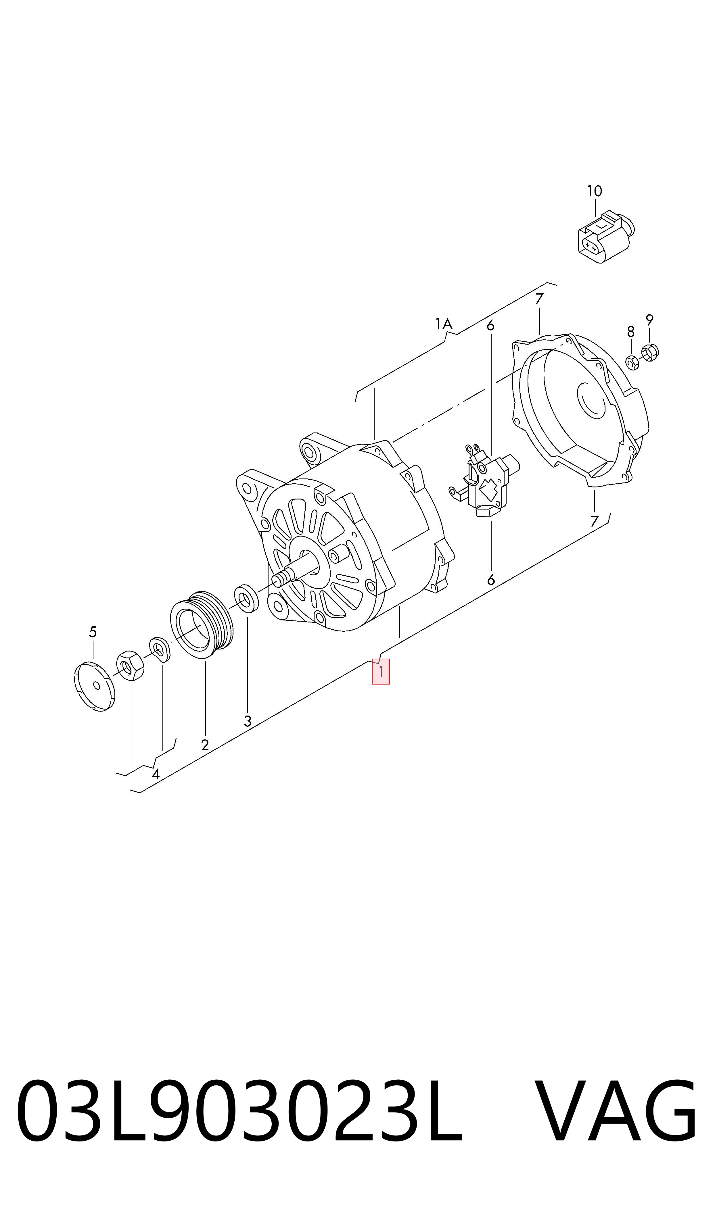 03L903023L VAG Авто генератор