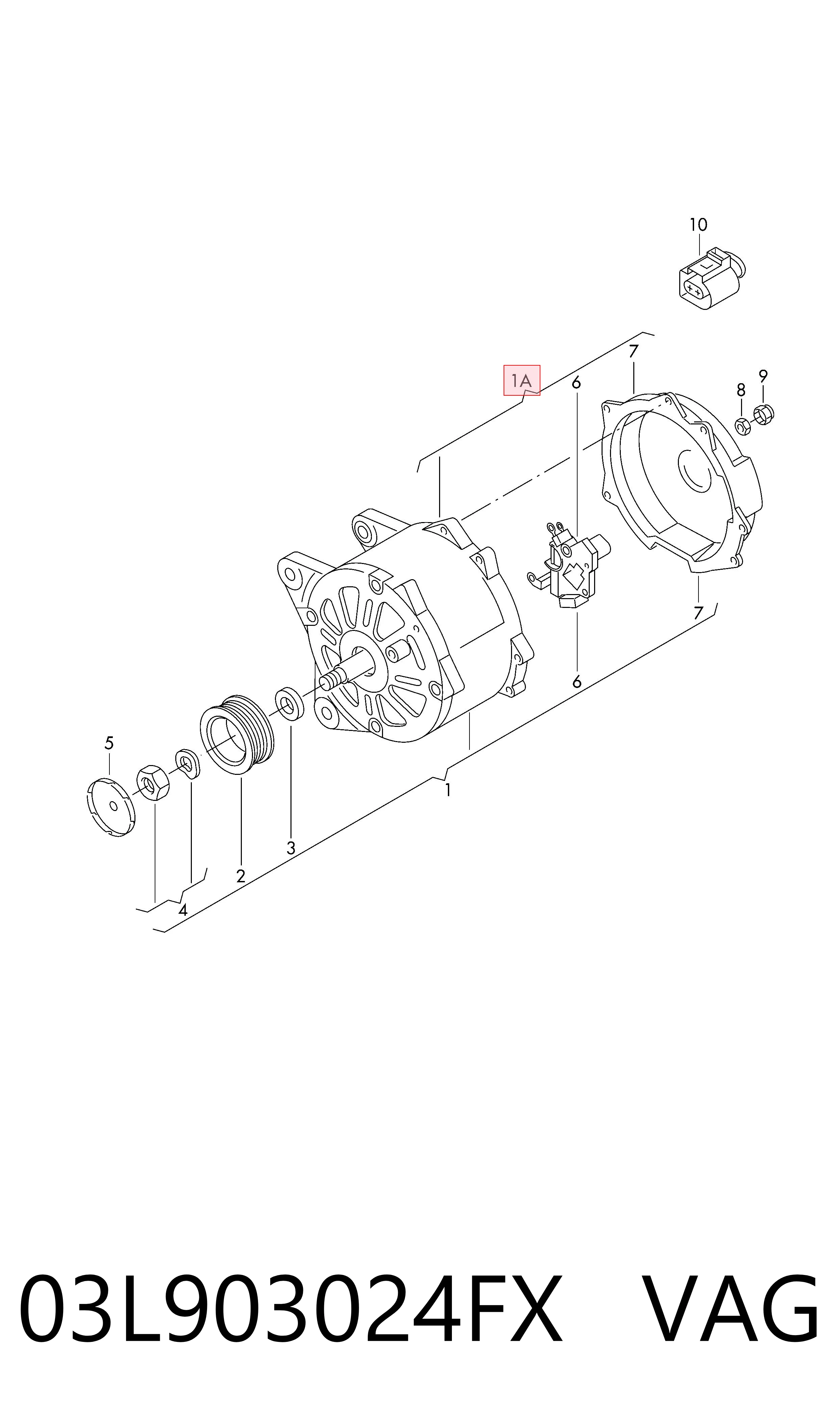 03L903024FX VAG Авто генератор