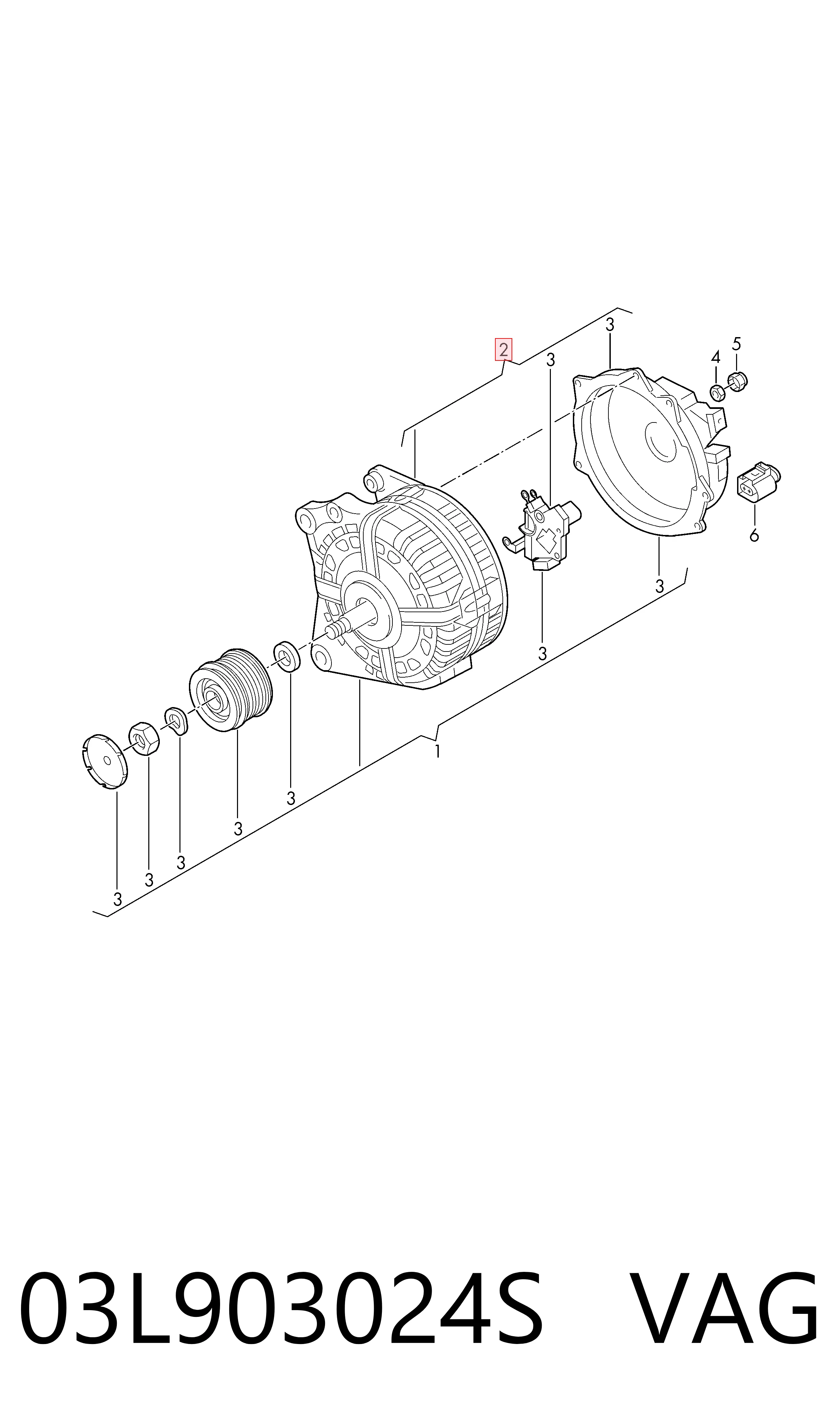 03L903024S VAG Авто генератор