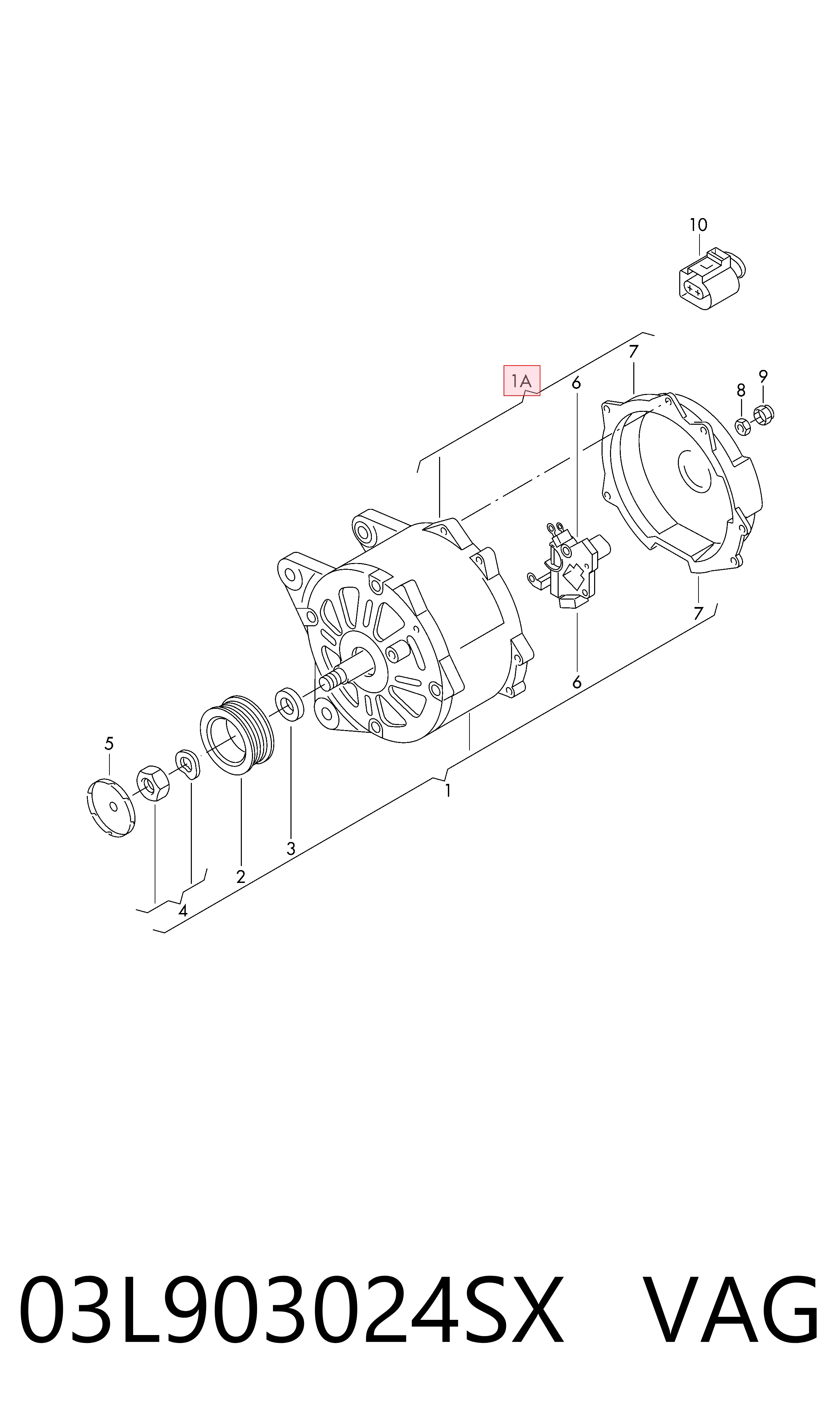 03L903024SX VAG Авто генератор