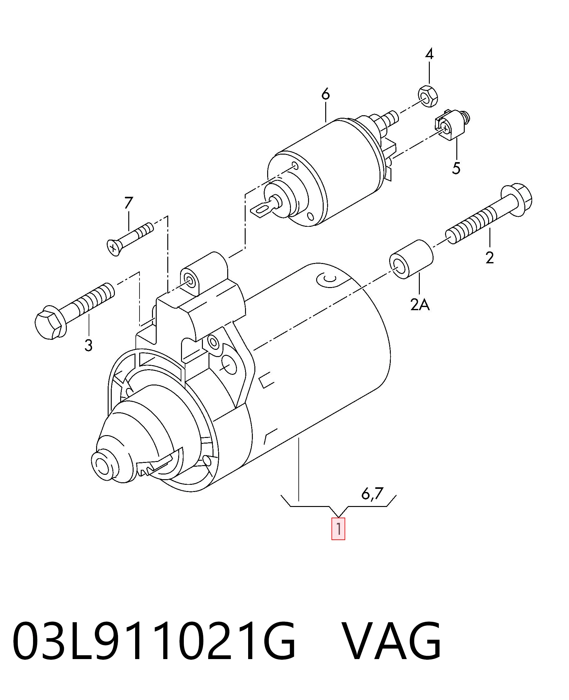 03L911021G VAG Стартер двигуна