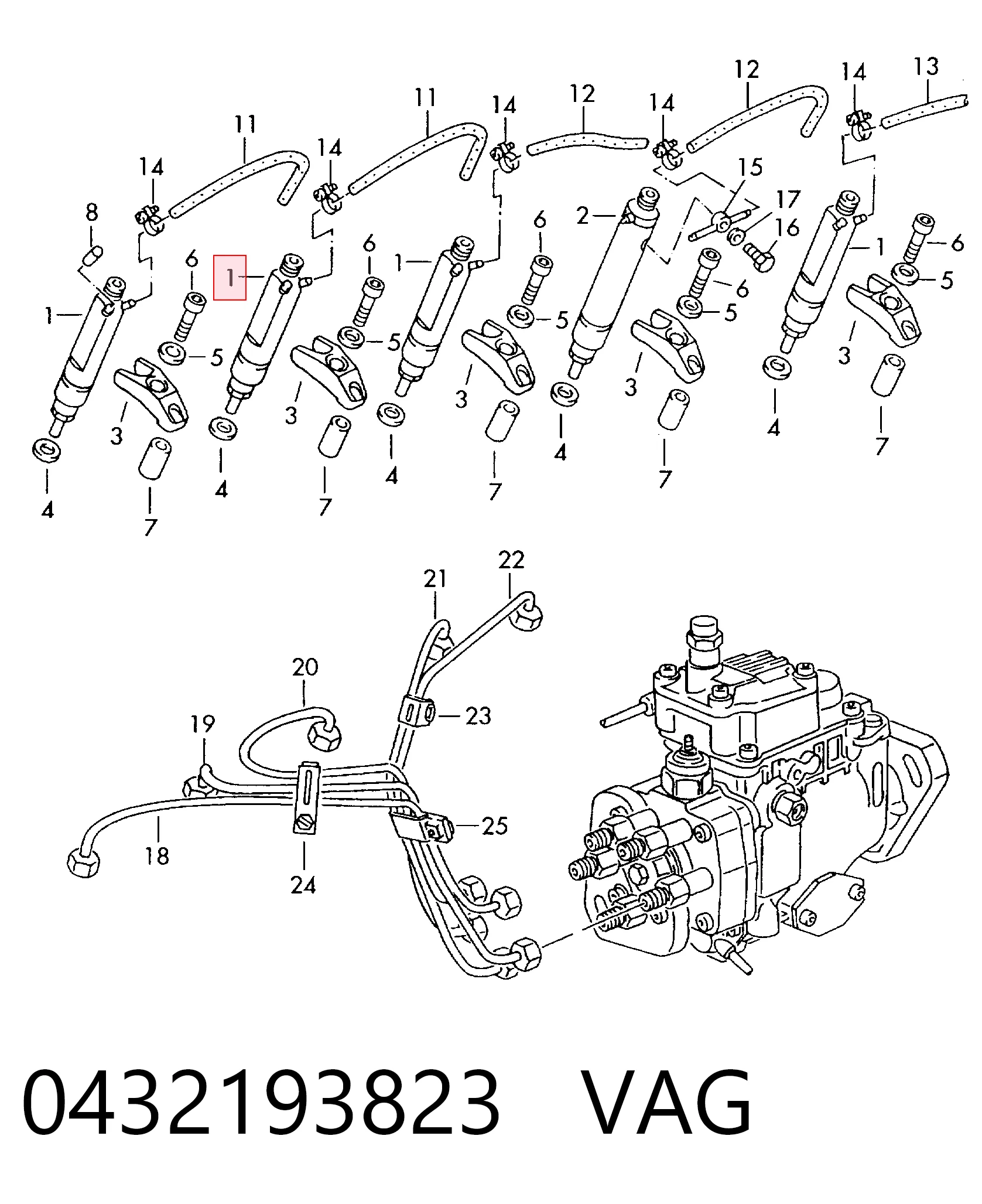 432193823 Bosch Форсунка вприску палива
