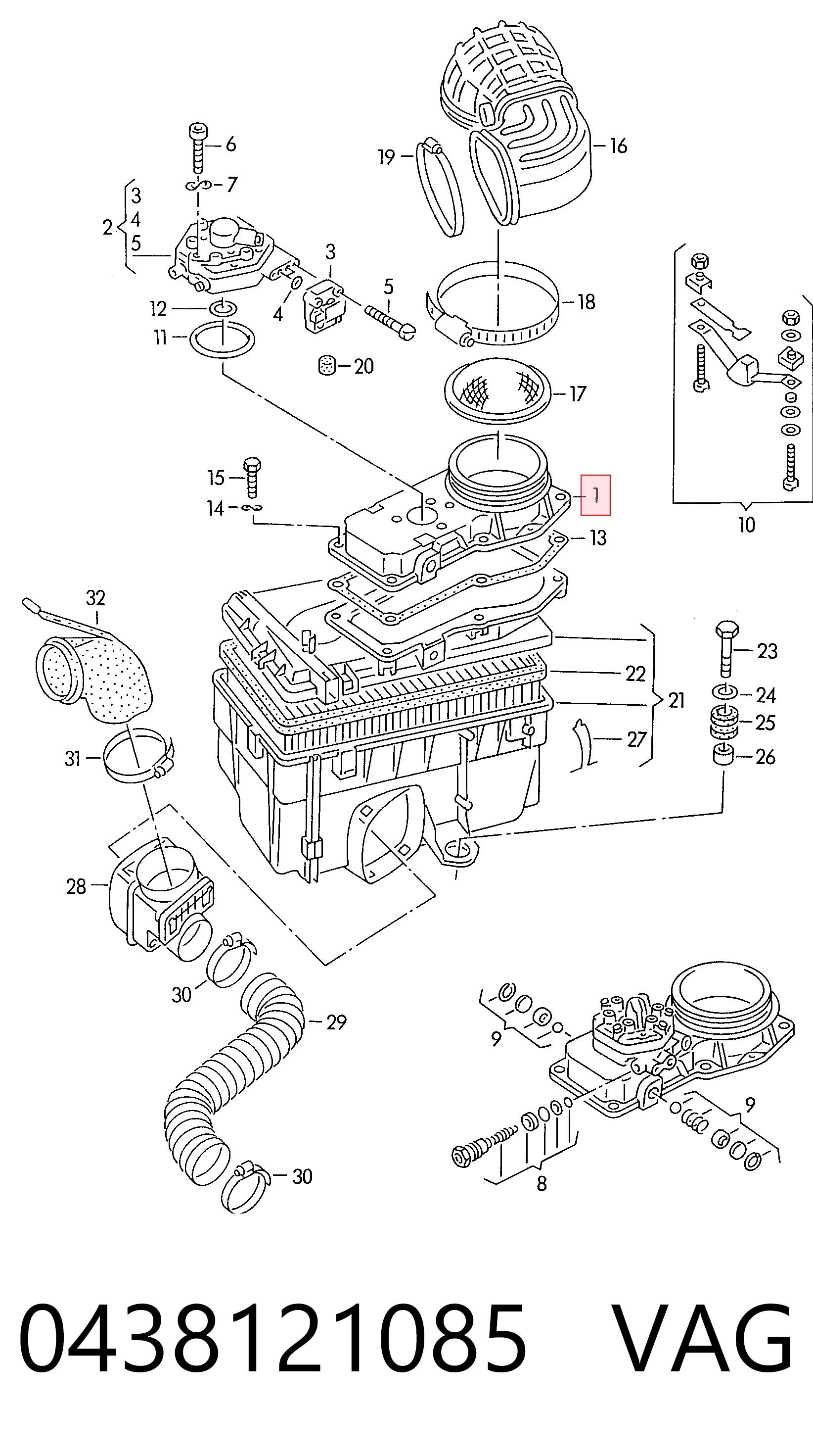 0438121085 Bosch Датчик витрати повітря