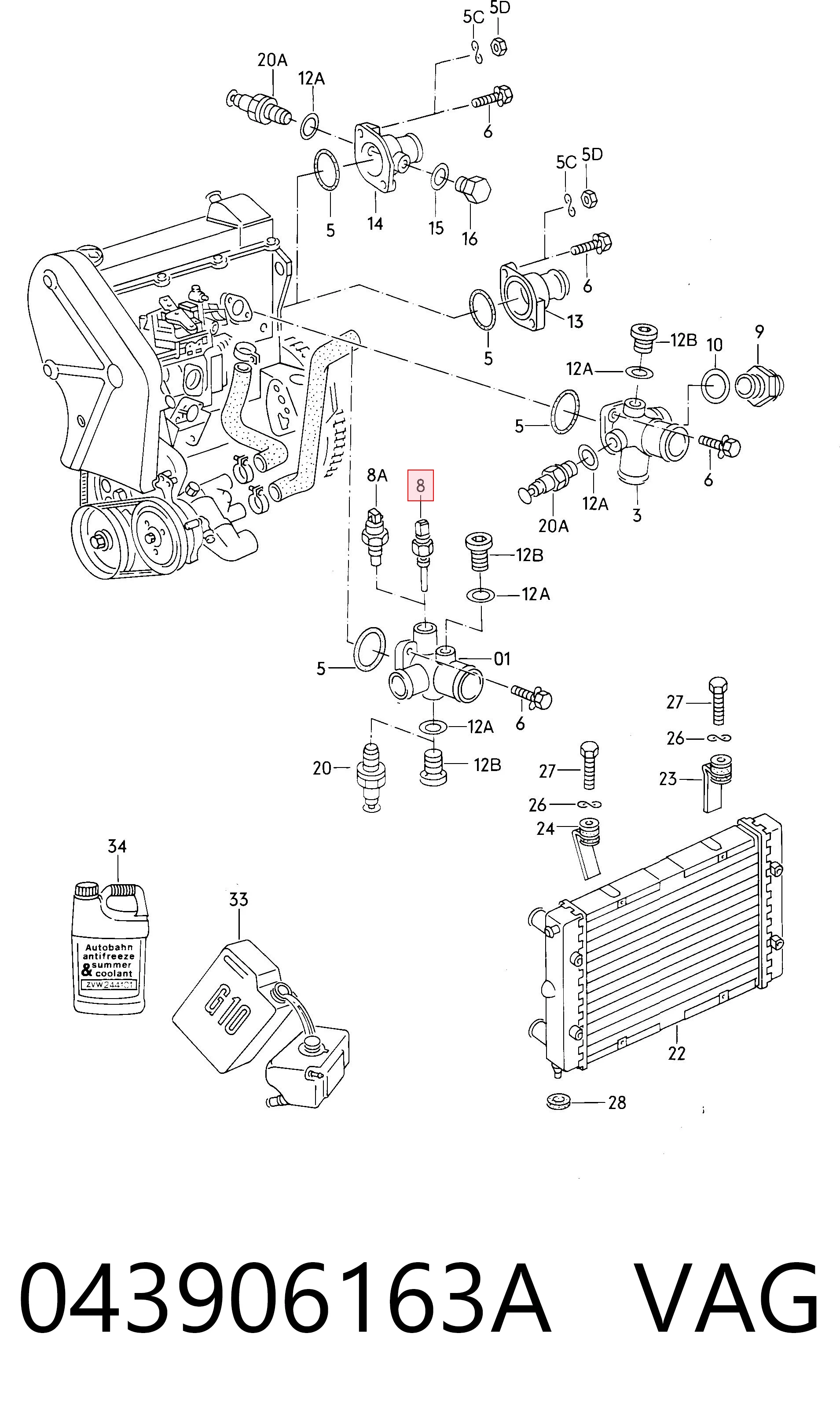 024247 Peugeot/Citroen Покажчик температури охолоджуючої рідини